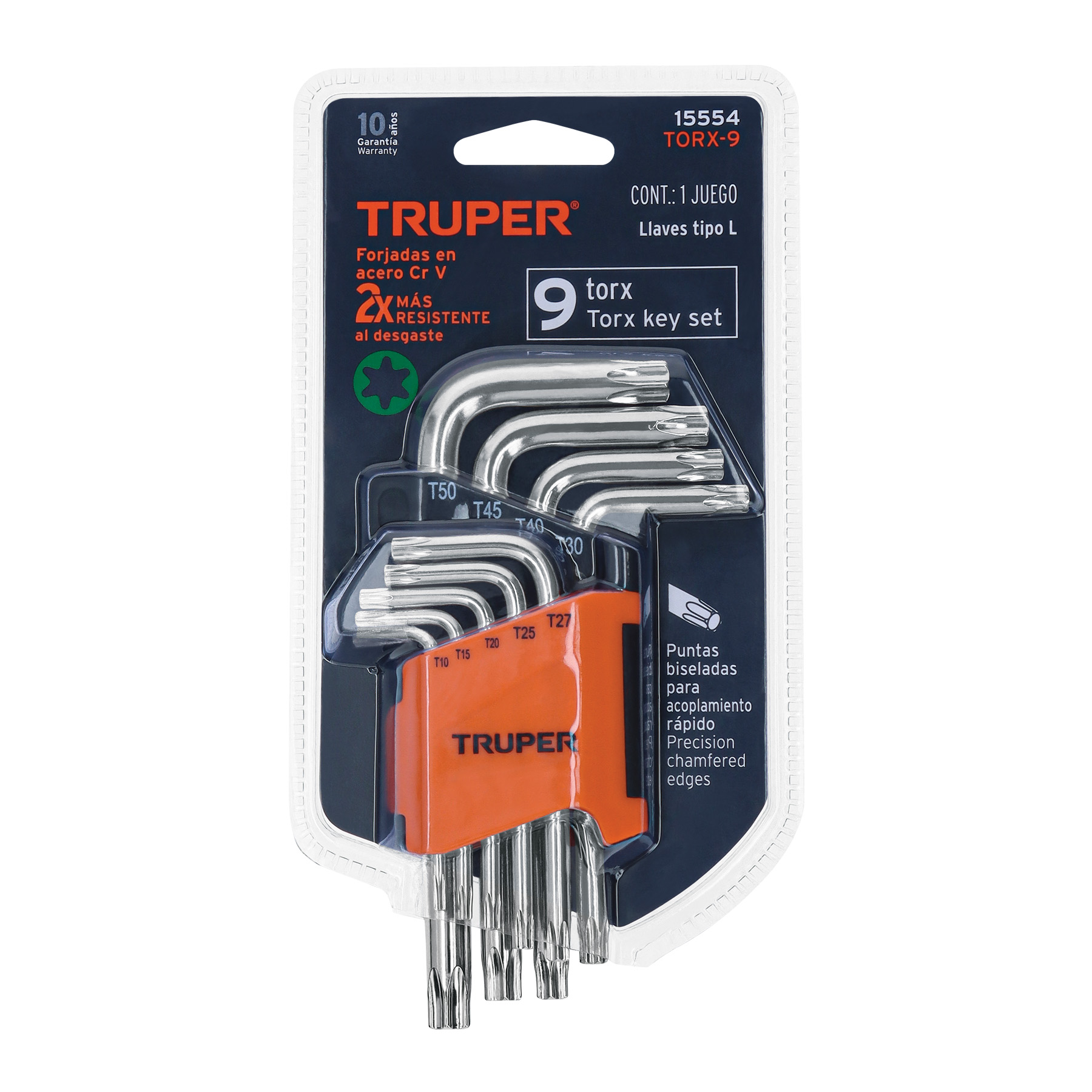 Juego de Llaves Torx 9 piezas Truper 15554