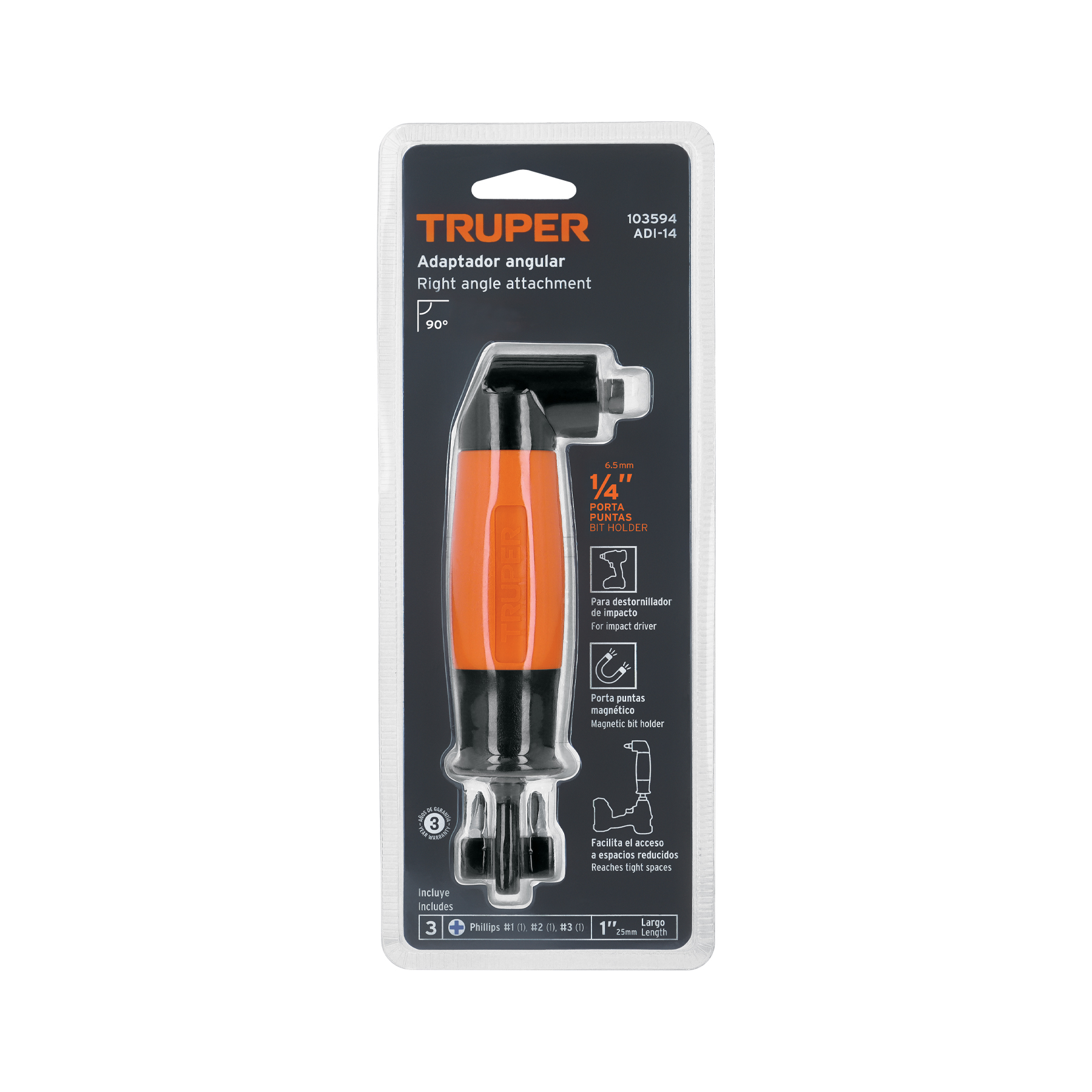 Adaptador angular 90° Truper 103594