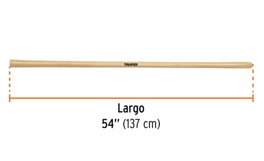 Mango de madera 54'' para azadon 102763