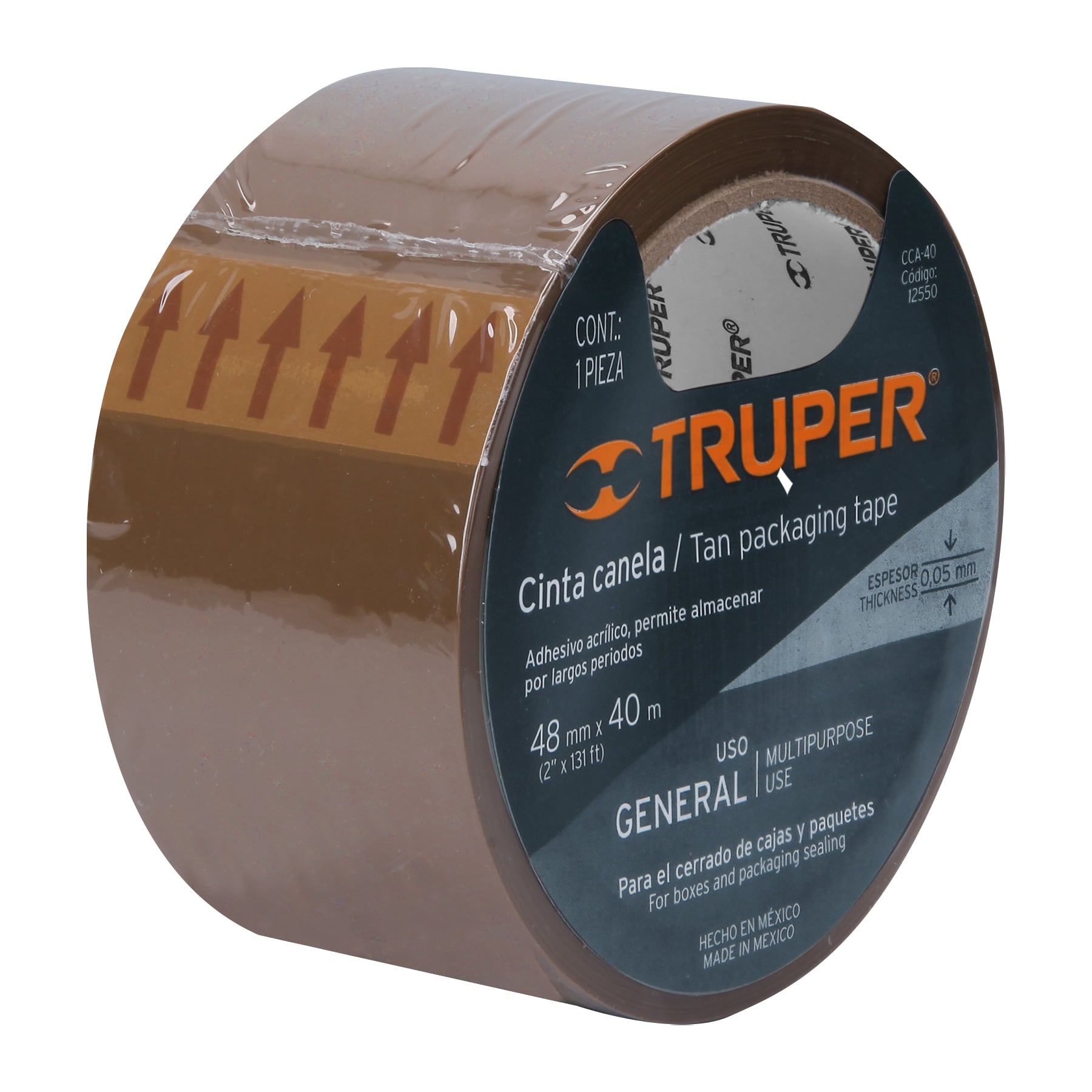 Cinta canela Truper 48 mm x 40 m  12550