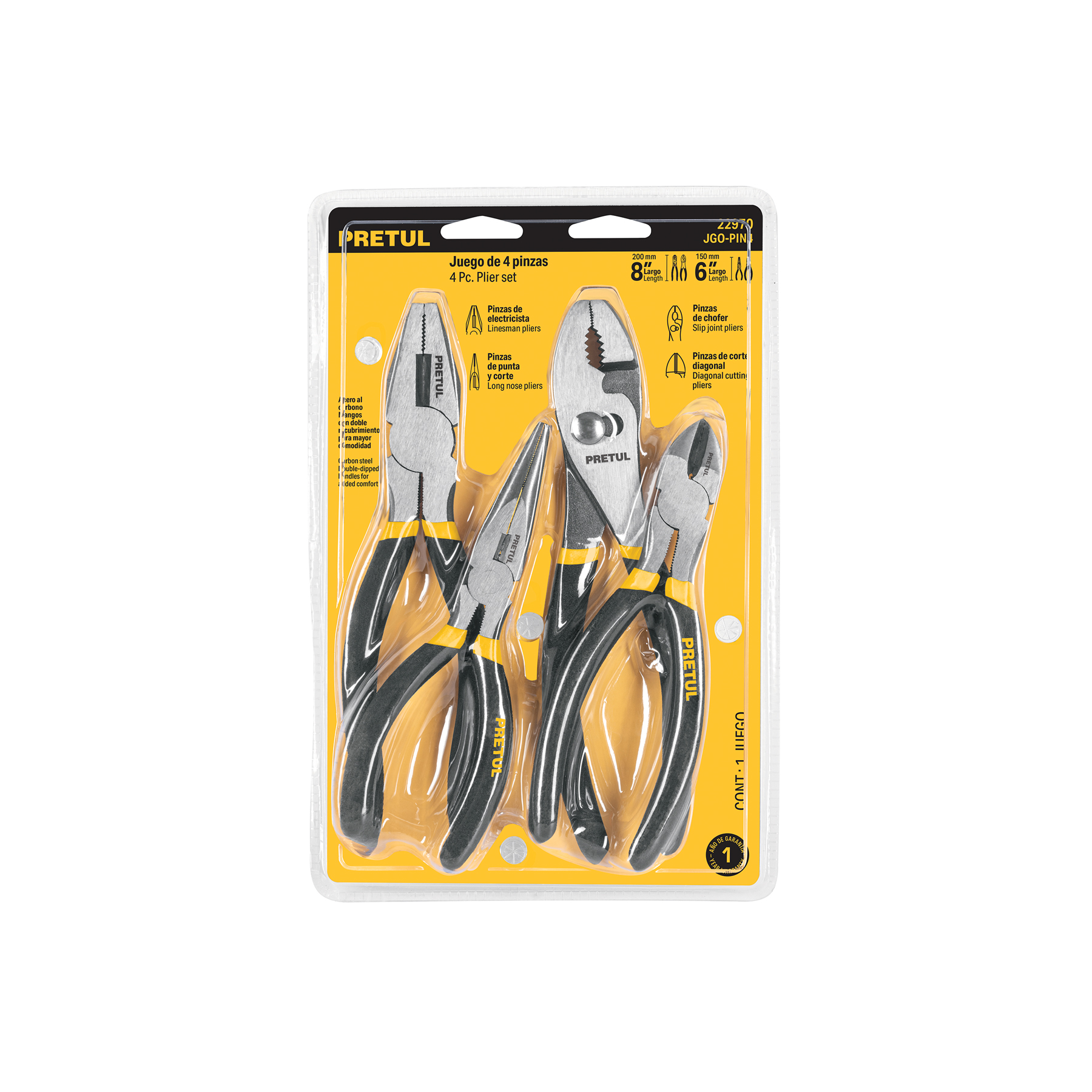 Juego de pinzas Pretul 4 pz 22970
