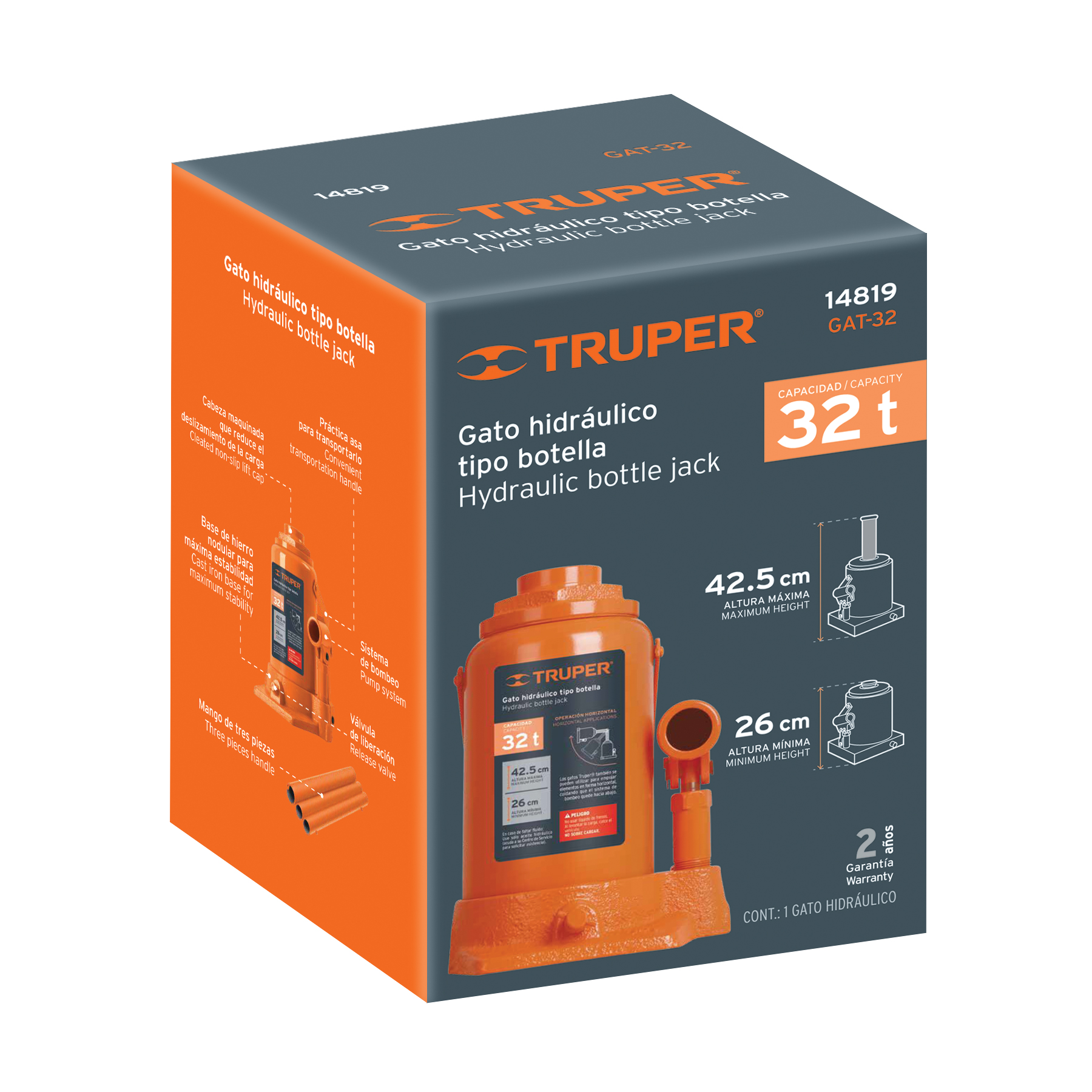 Gato hidráulico tipo botella 32 t  14819