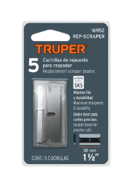 Cuchillas de repuesto para raspador Truper 5 piezas  16952