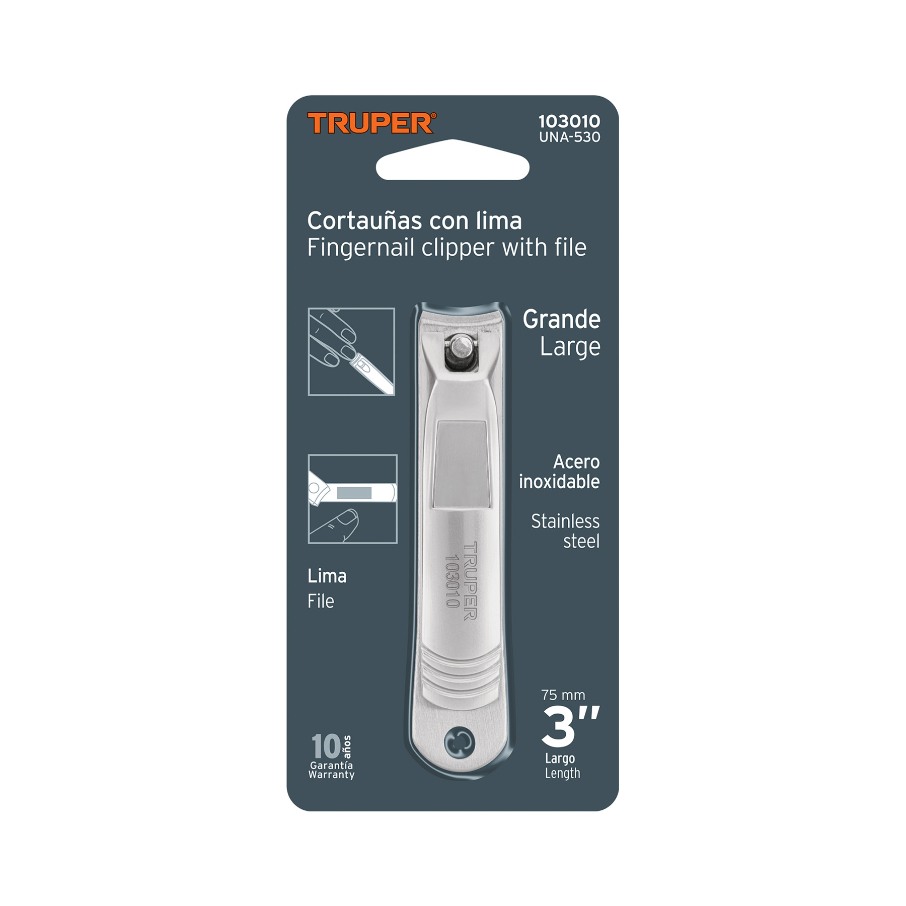 Cortaúñas grande con lima 103010