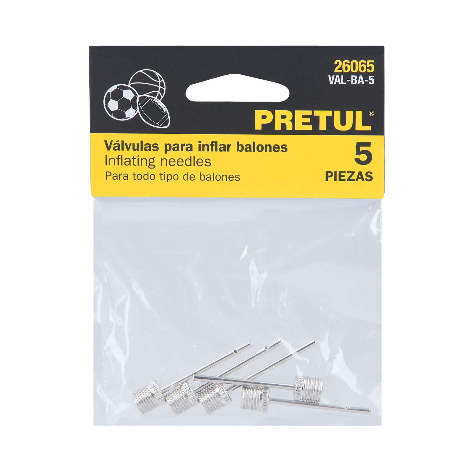 Válvulas para inflar balones 5 piezas 26065