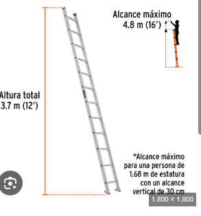 Escalera de aluminio de 3.7 m  103726