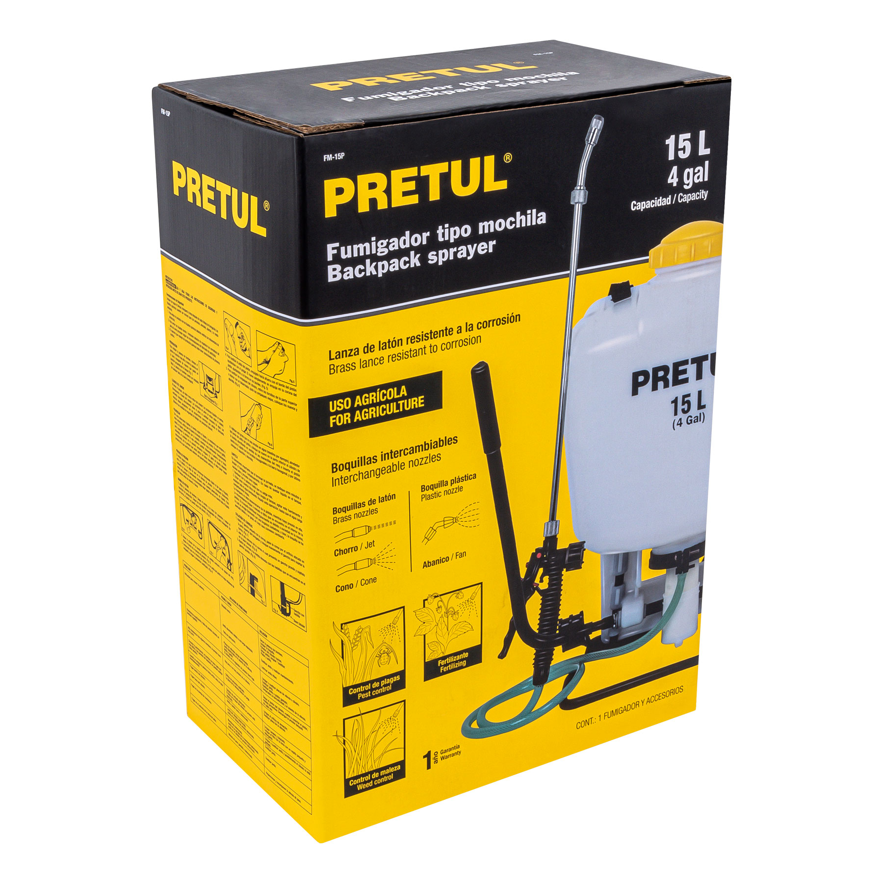 Fumigador tipo mochila 15 L PRETUL 24583