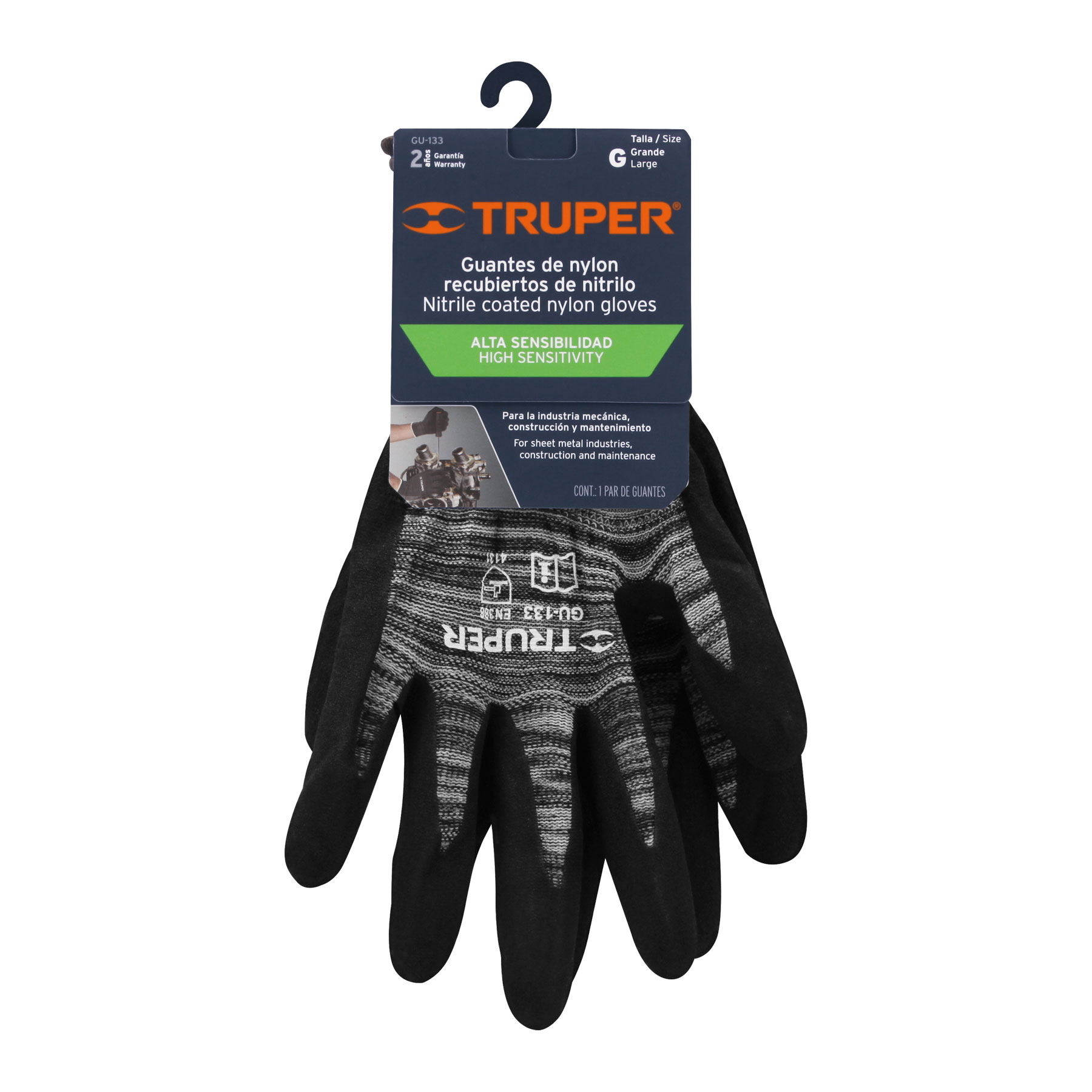 Guantes de nylon recubiertos de nitrilo Truper 17065