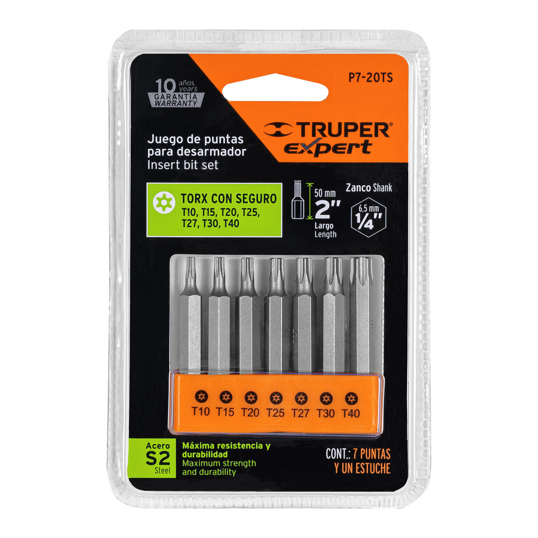 Juego de puntas Torx Truper Expert 7 piezas 17813