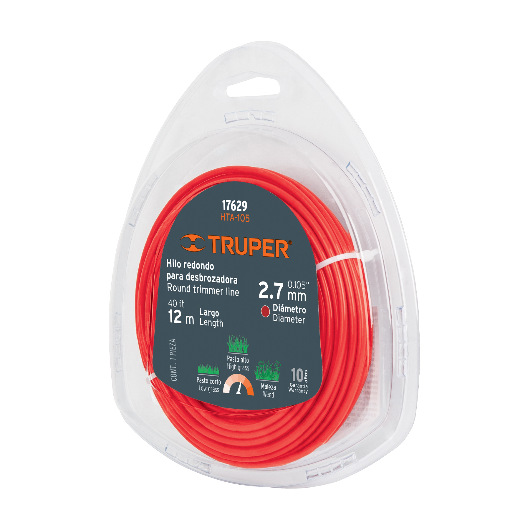 Hilo para desbrozadora Truper 2.7 mm  17629