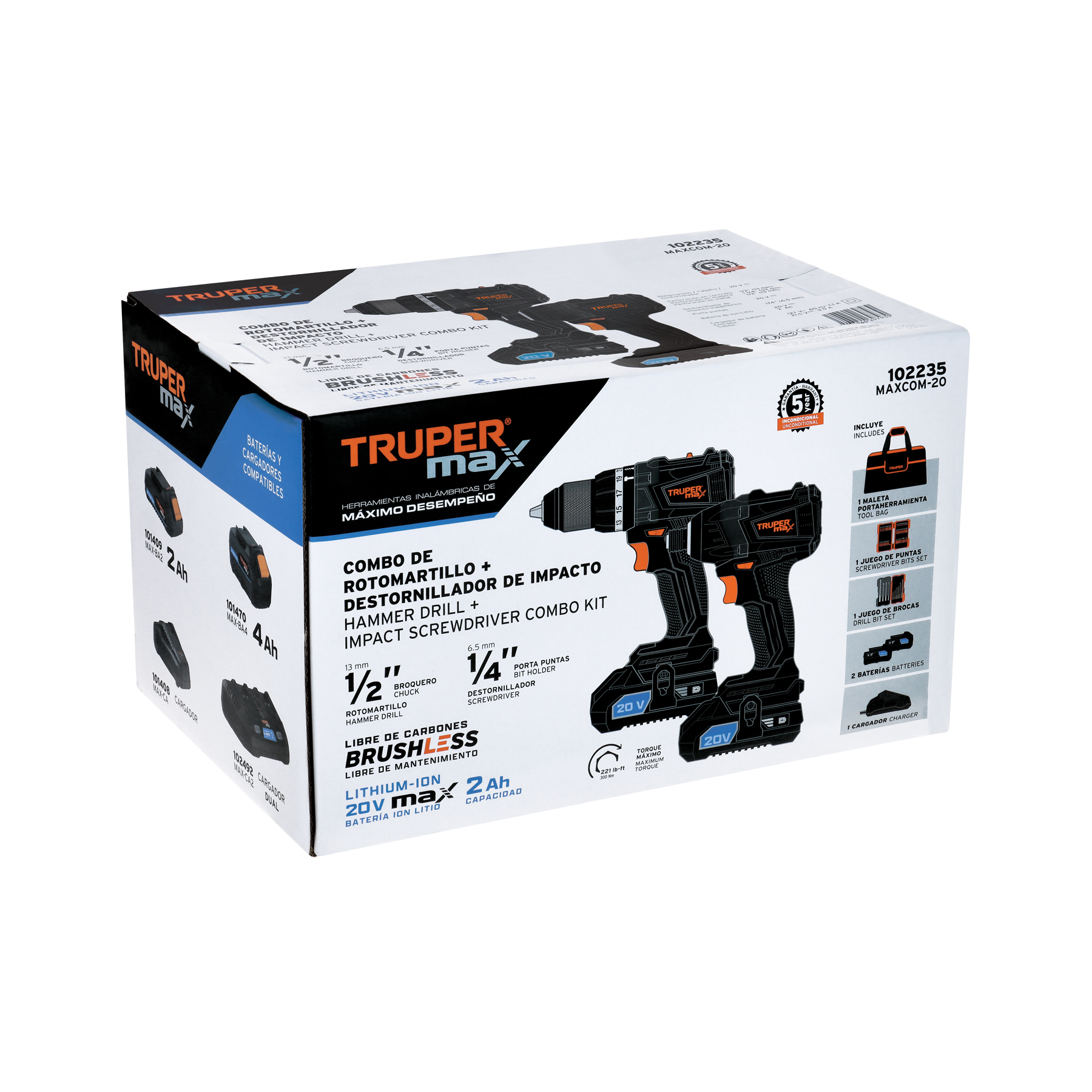 Combo de destornillador de impacto Truper Max  102235