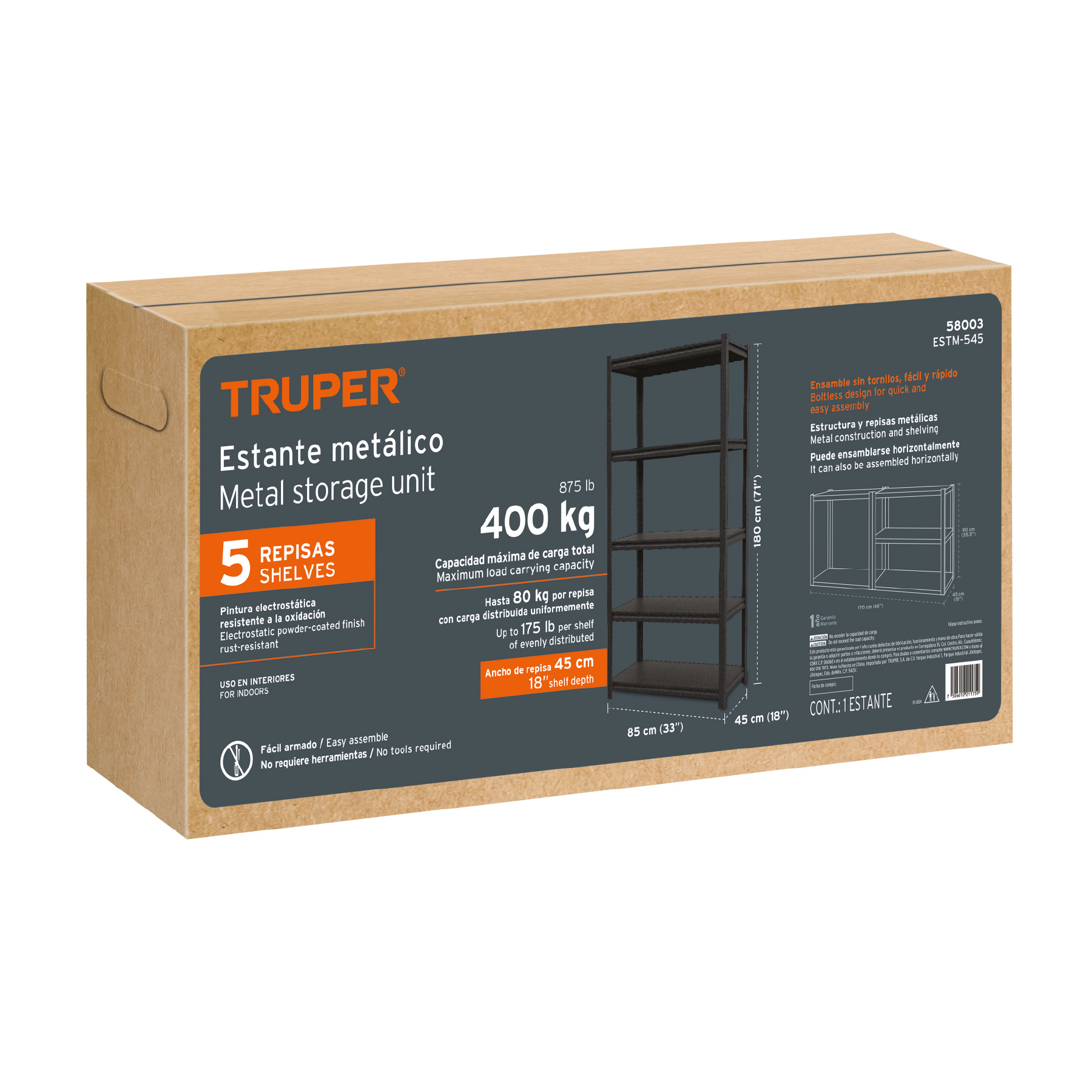 Estante Metálico Truper 5 Repisas 58003