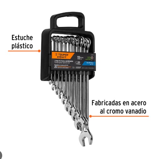 Juego de llaves combinadas Truper Expert 15778