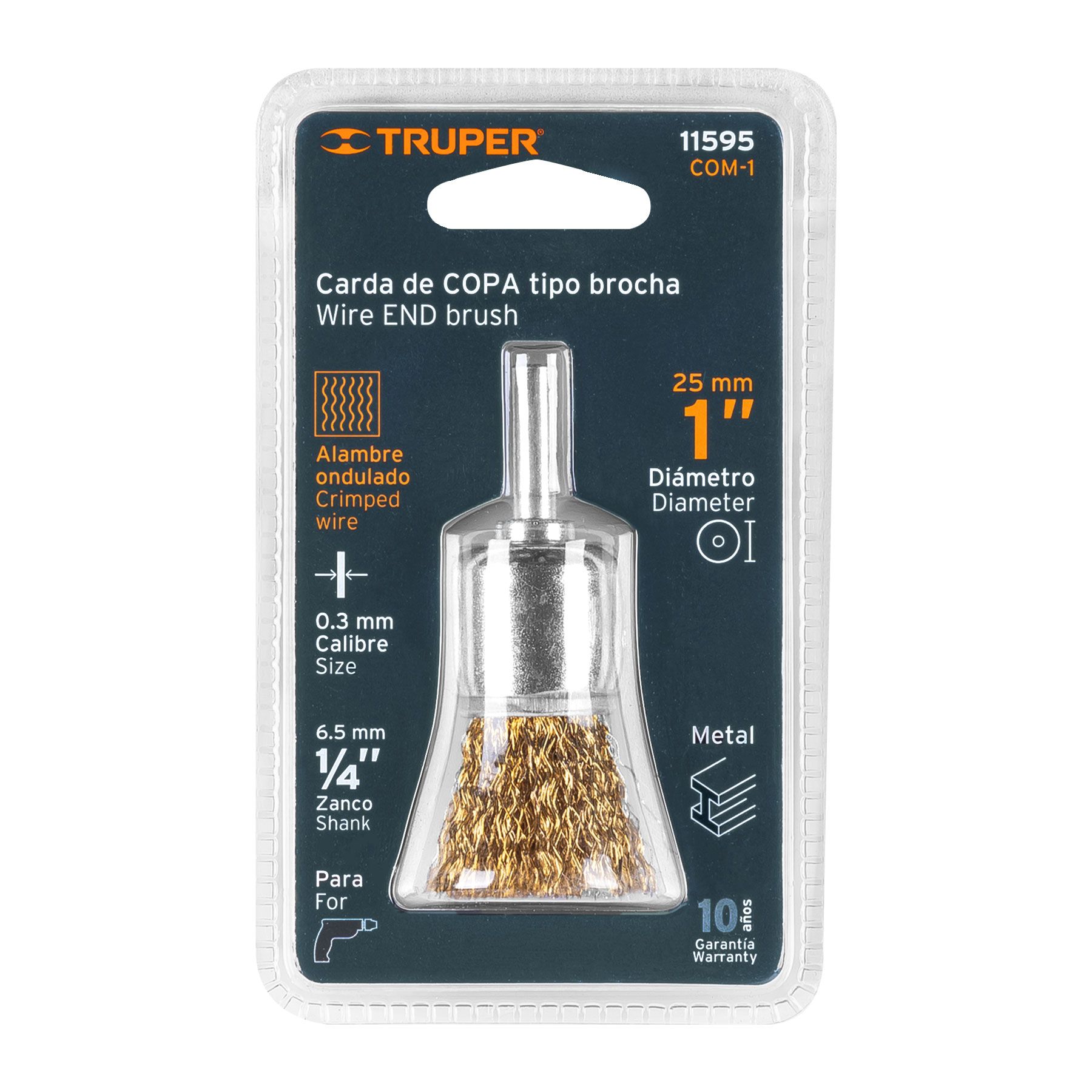 Carda de copa tipo brocha Truper 11595