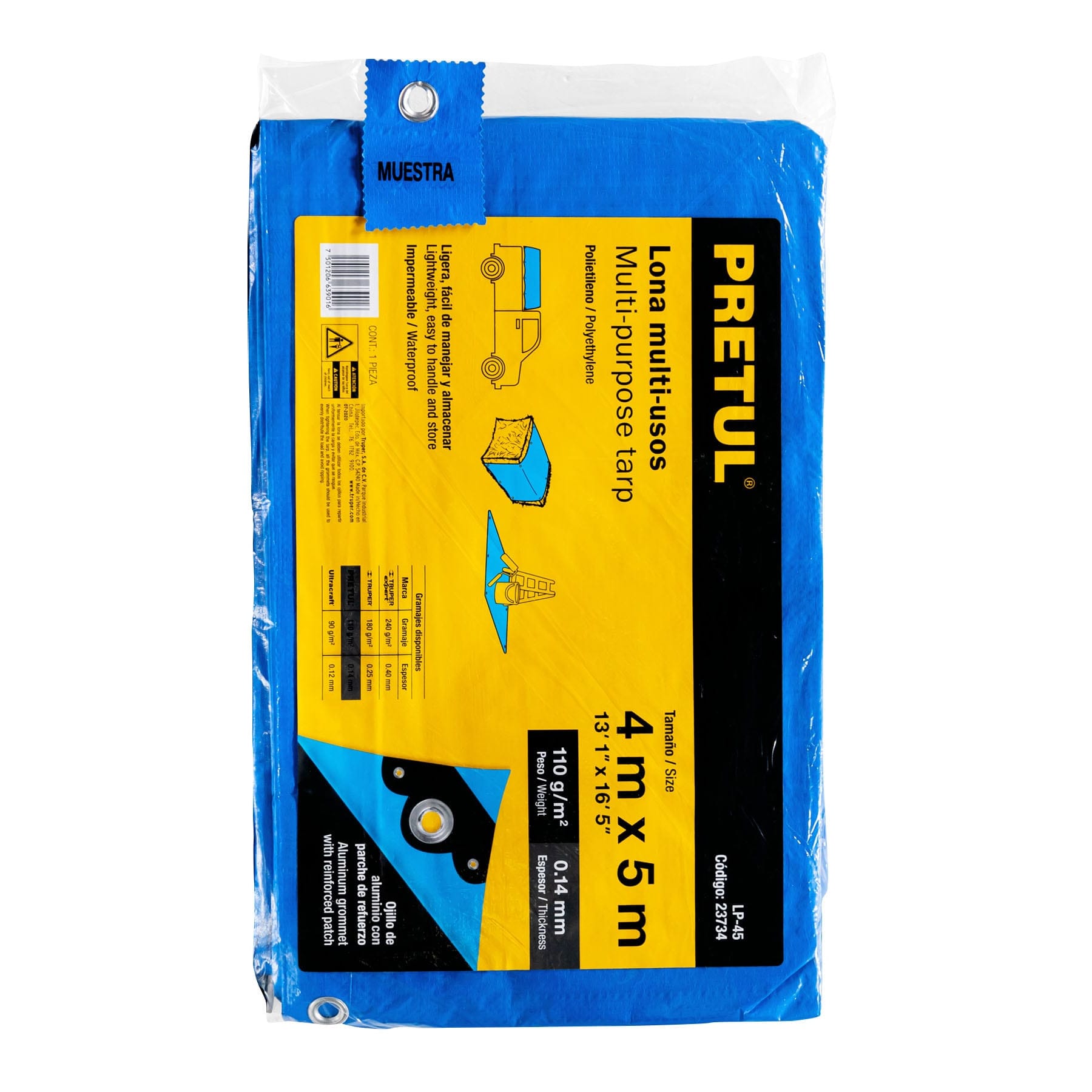 Lona Multiusos PRETUL 4x5 m 23734