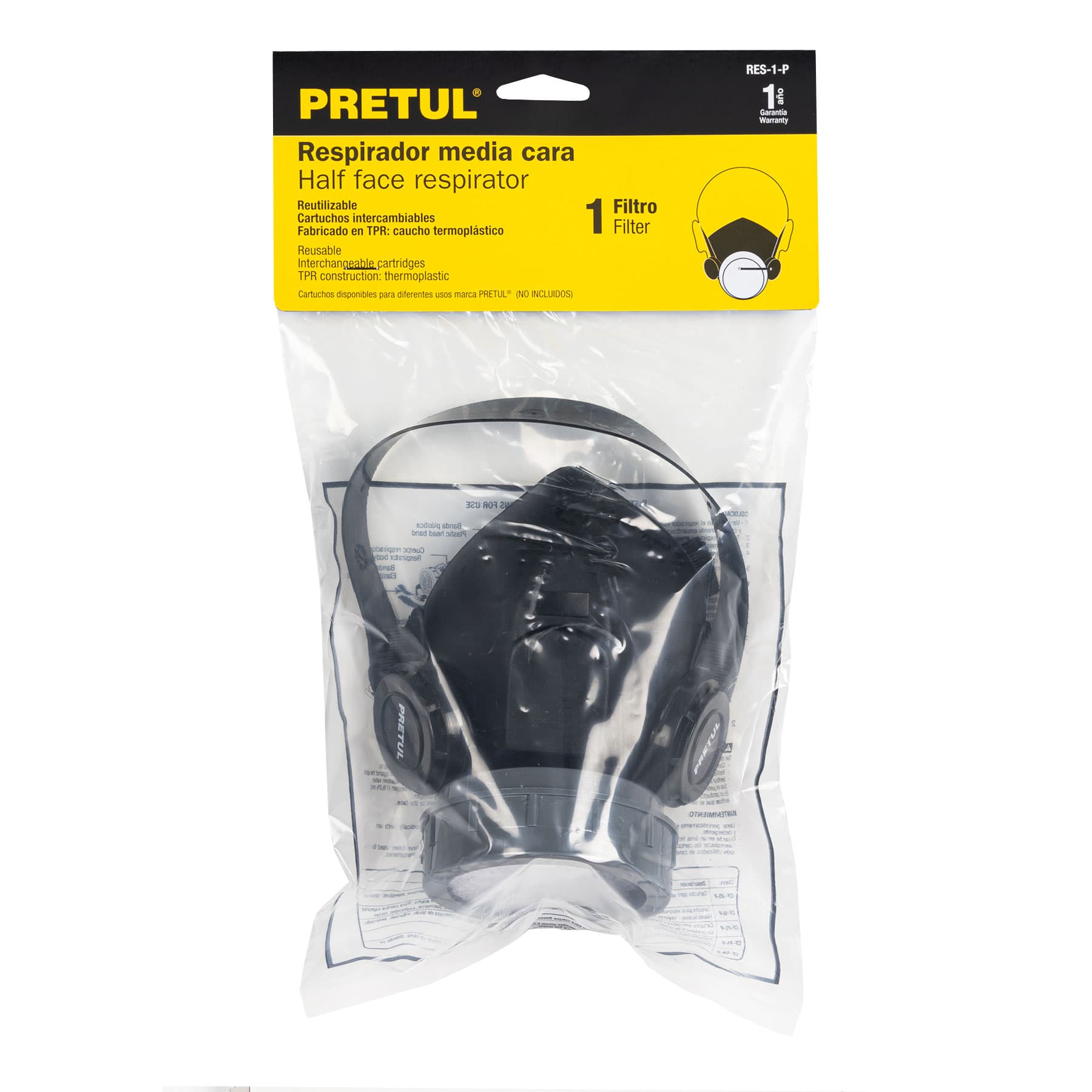 Respirador media cara PRETUL 23390