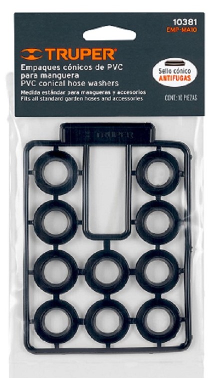 Empaques cónicos de PVC Truper 10381