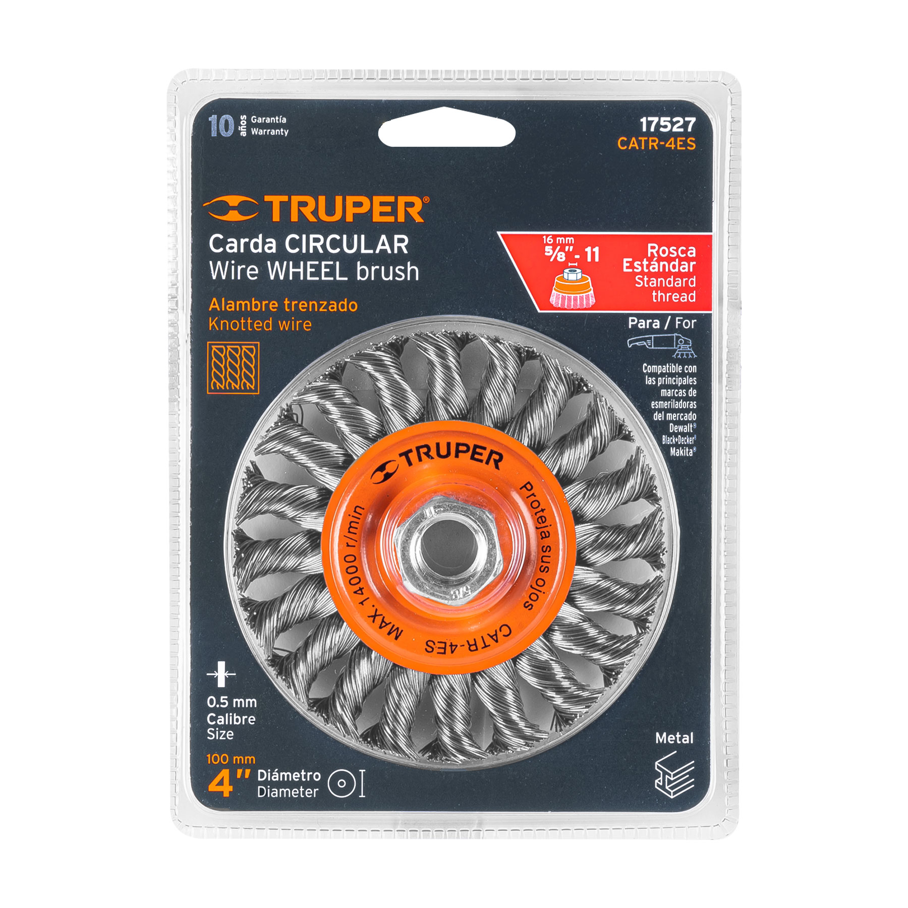Carda Circular de Alambre Truper 4"  17527