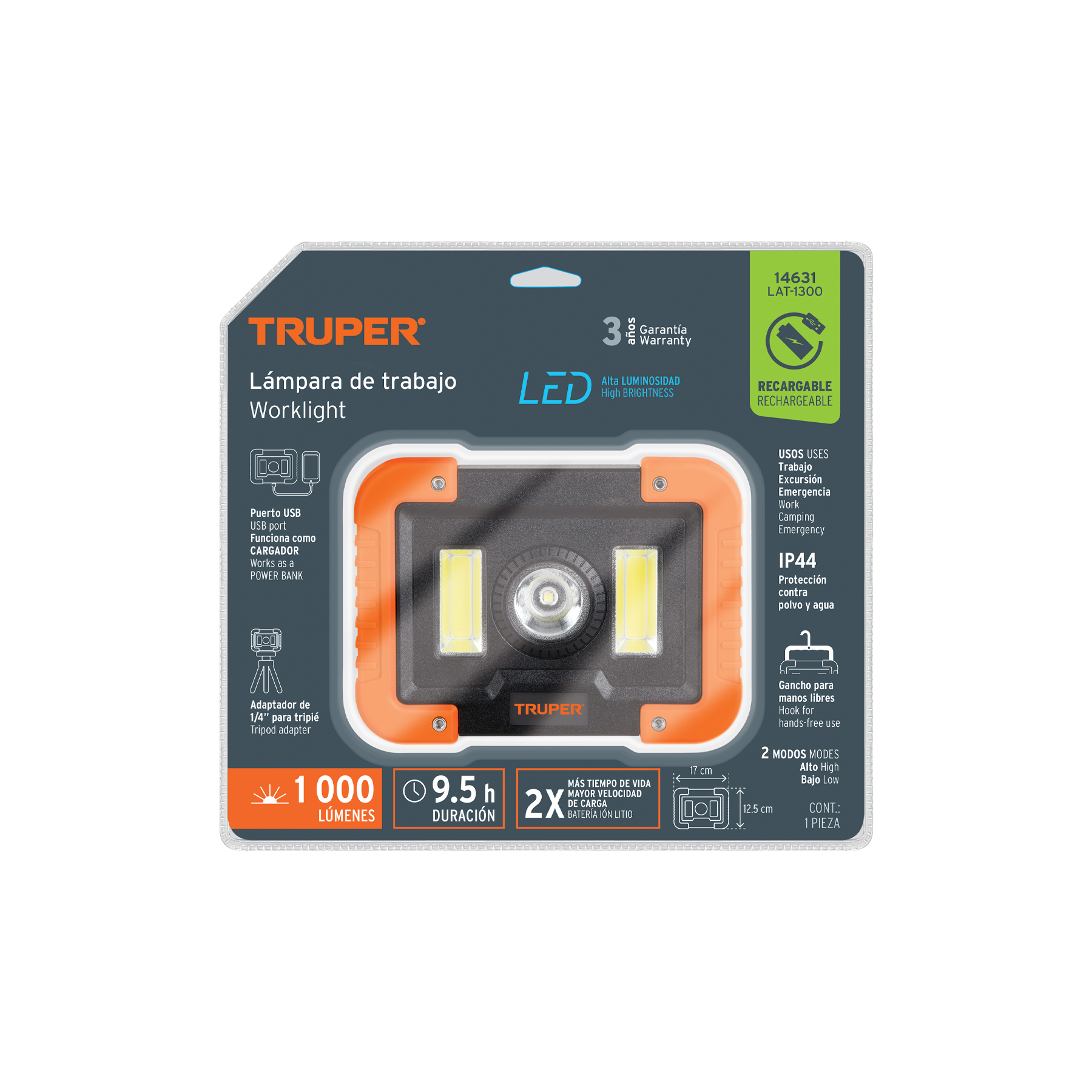 Lámpara de trabajo LED Truper 14631