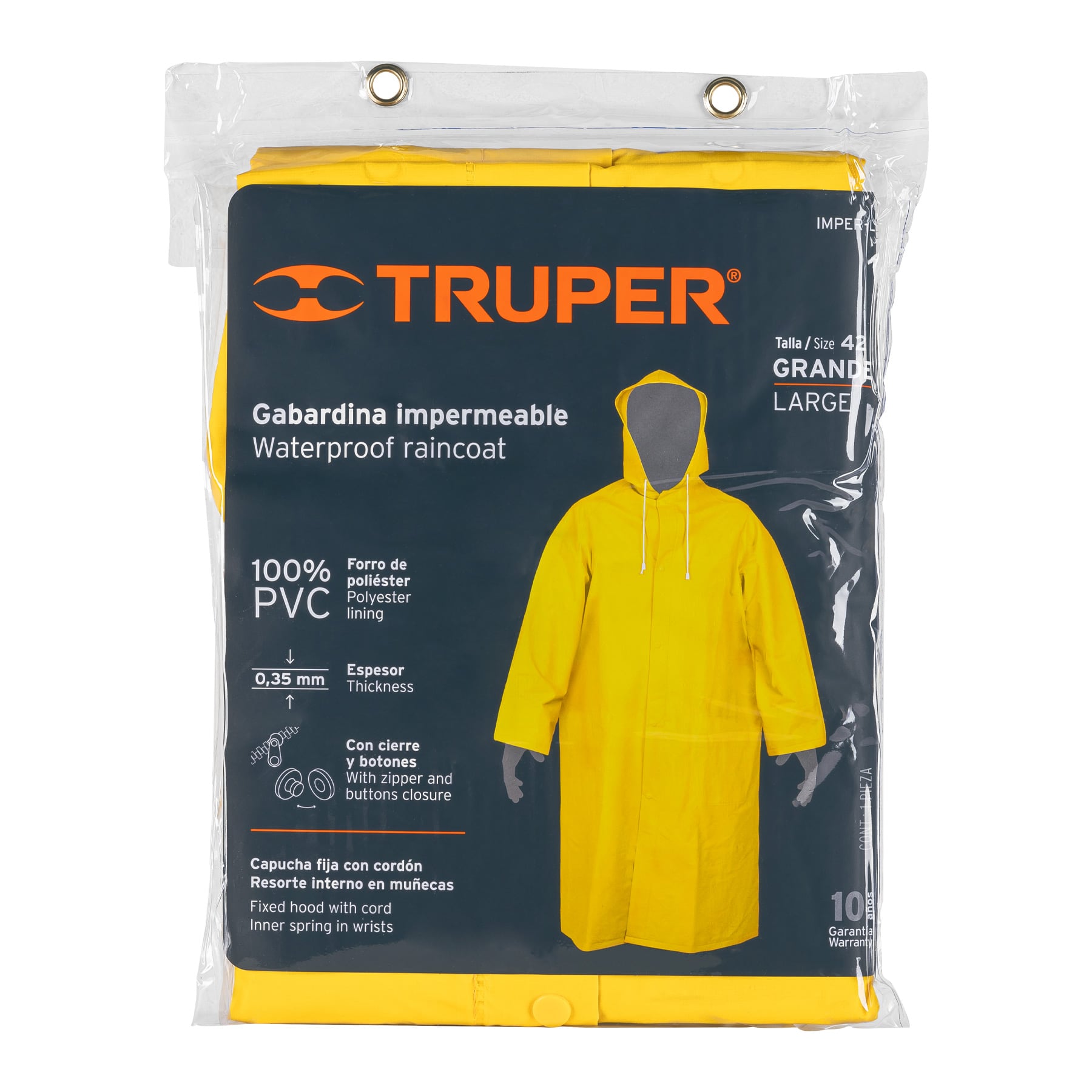 Gabardina impermeable Truper 14415