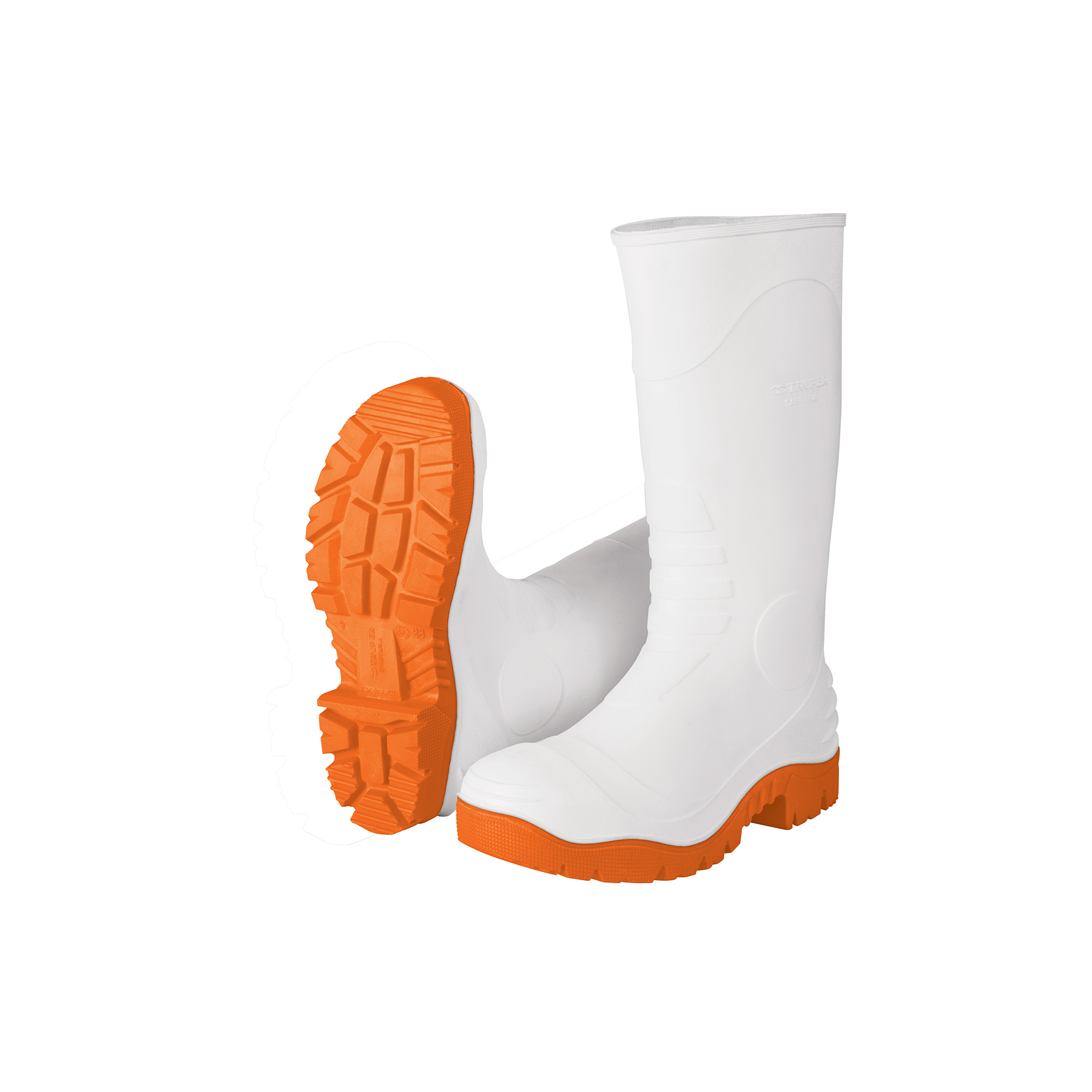 Botas de trabajo blancas con suela naranja 17932