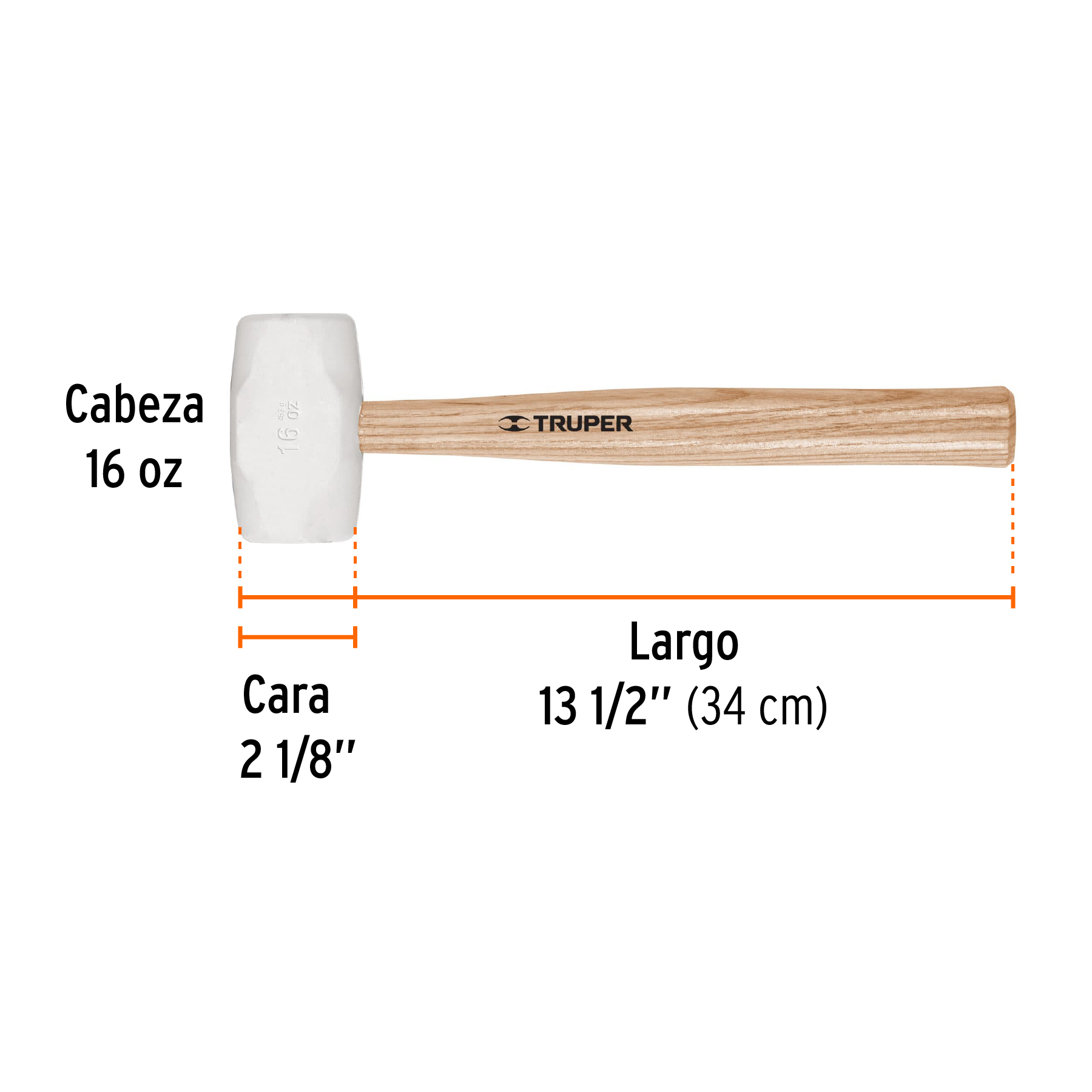 Martillo de goma 16 oz Truper 16931