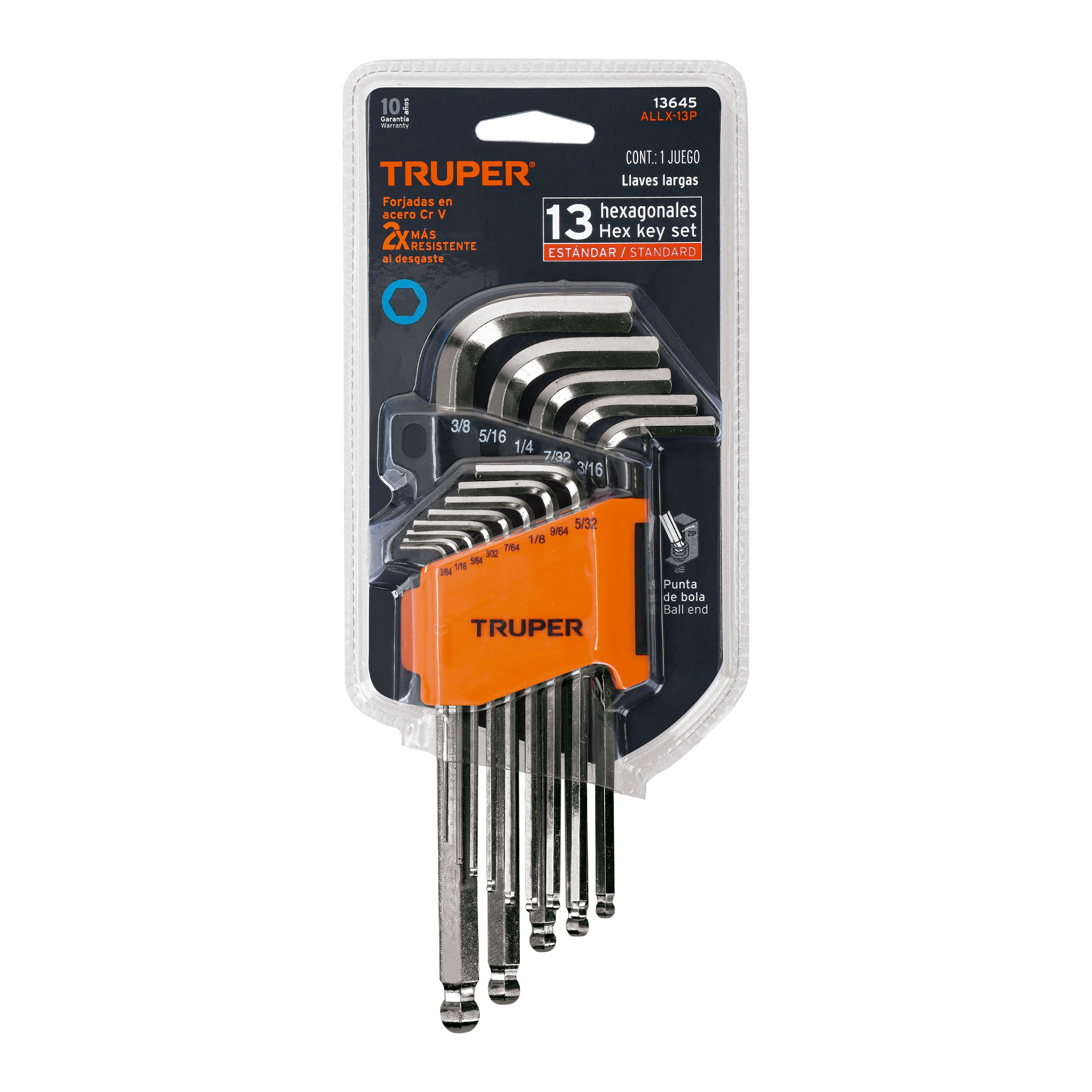 Juego de llaves hexagonales Truper 13 piezas 13645