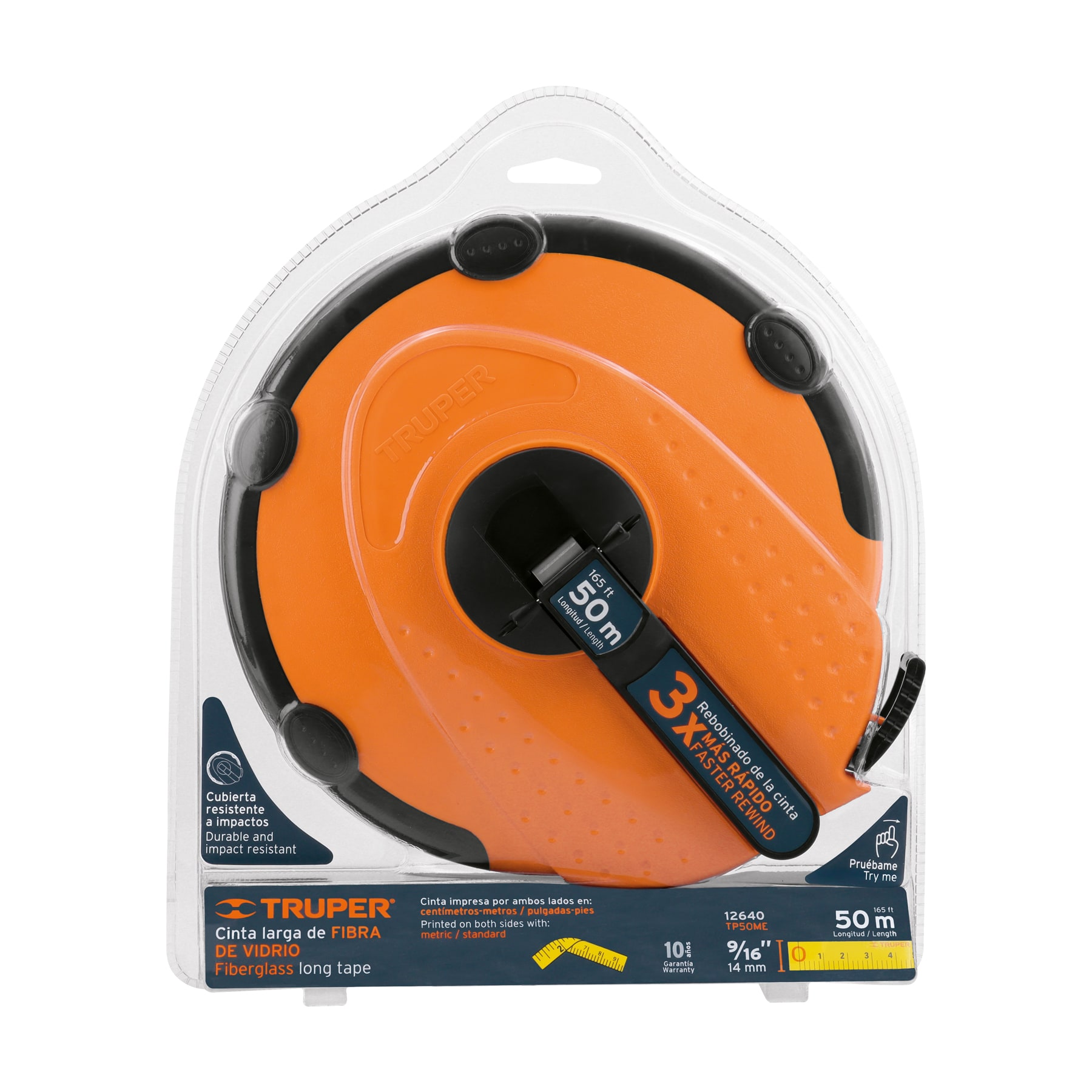 Cinta larga de fibra Truper 50m 12640