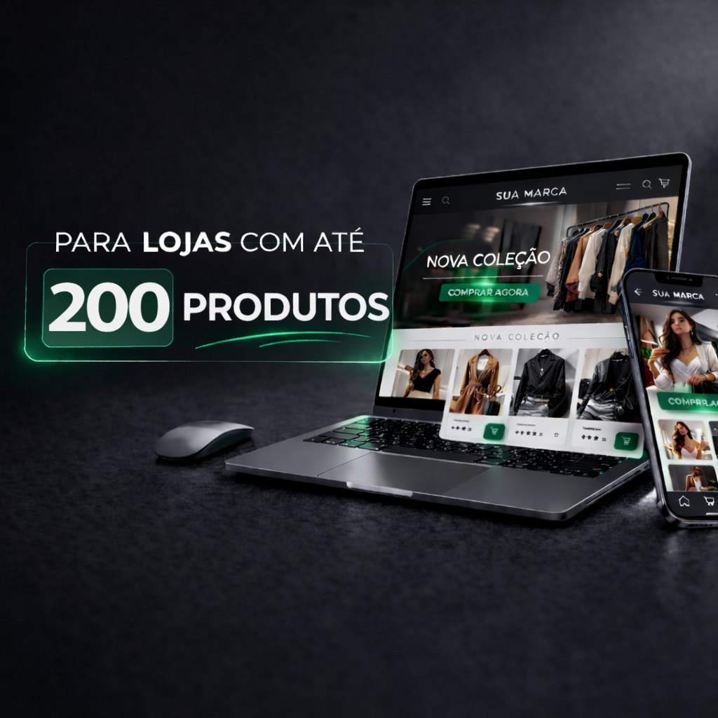 E-commerce para lojas com até 200 produtos