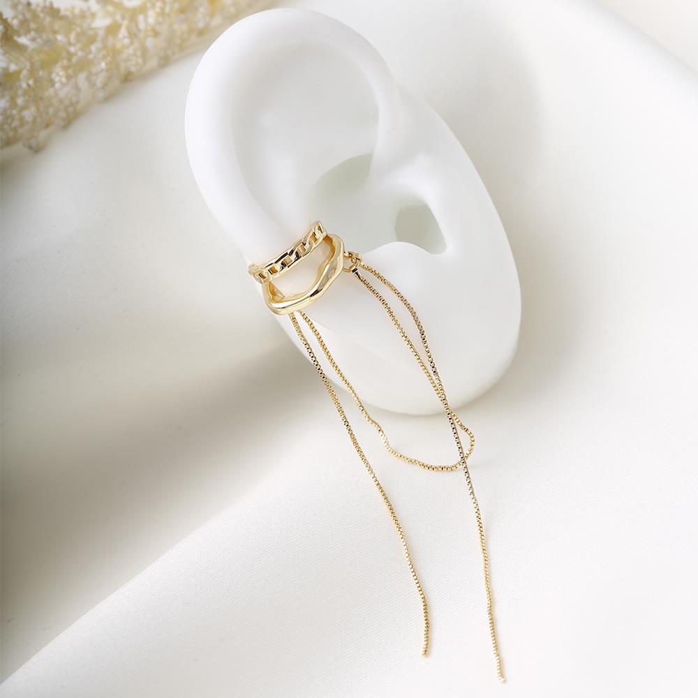 Ear Cuff Dorado con Cadenas
