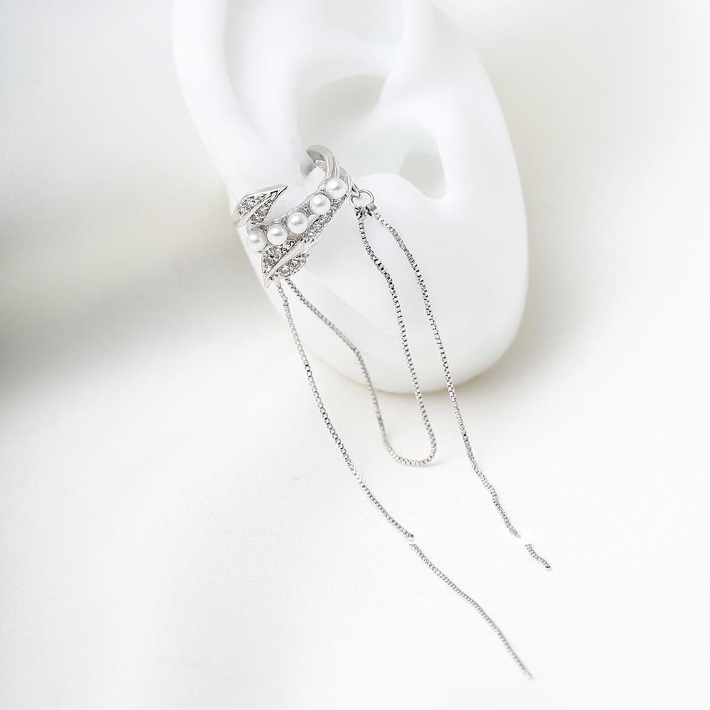 Ear cuff plata con perlas