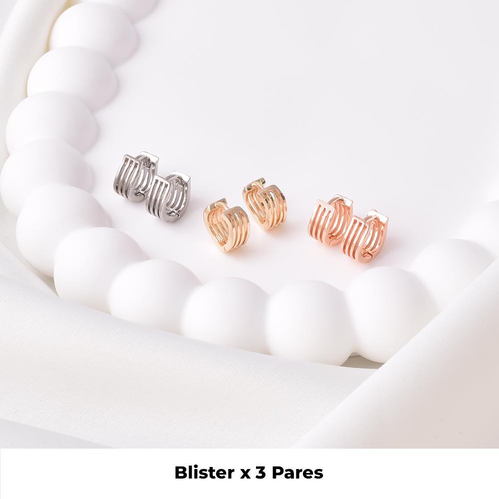 Juego de Aretes Hoop Multicolor