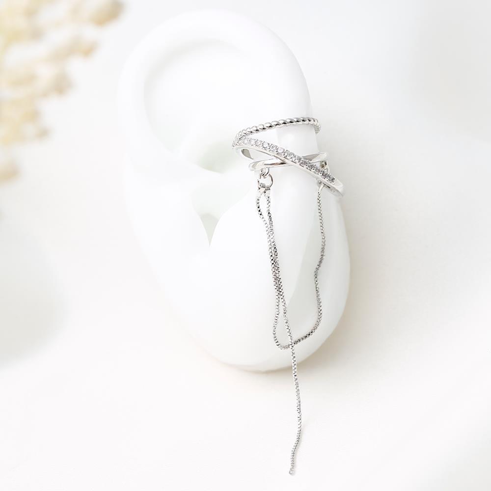 Pendiente de cadena plata