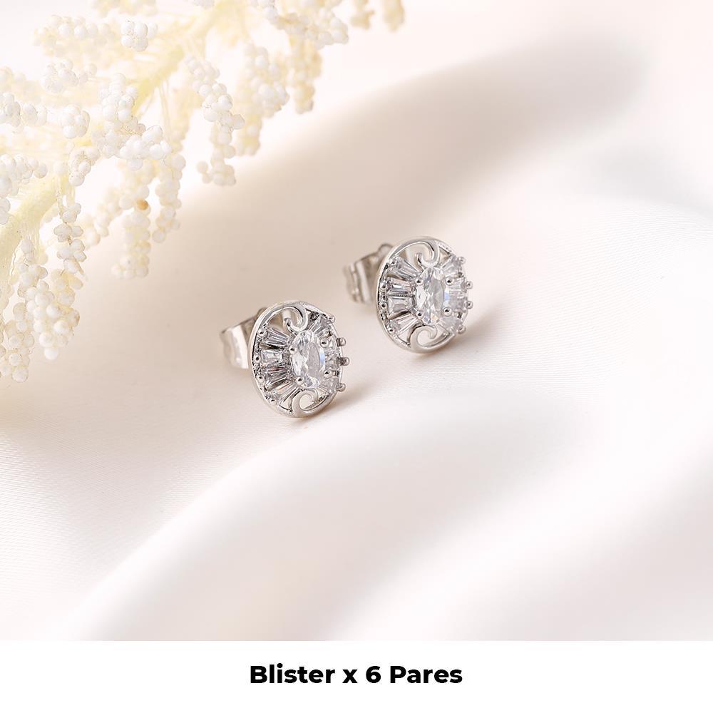 Aretes de zirconia plata