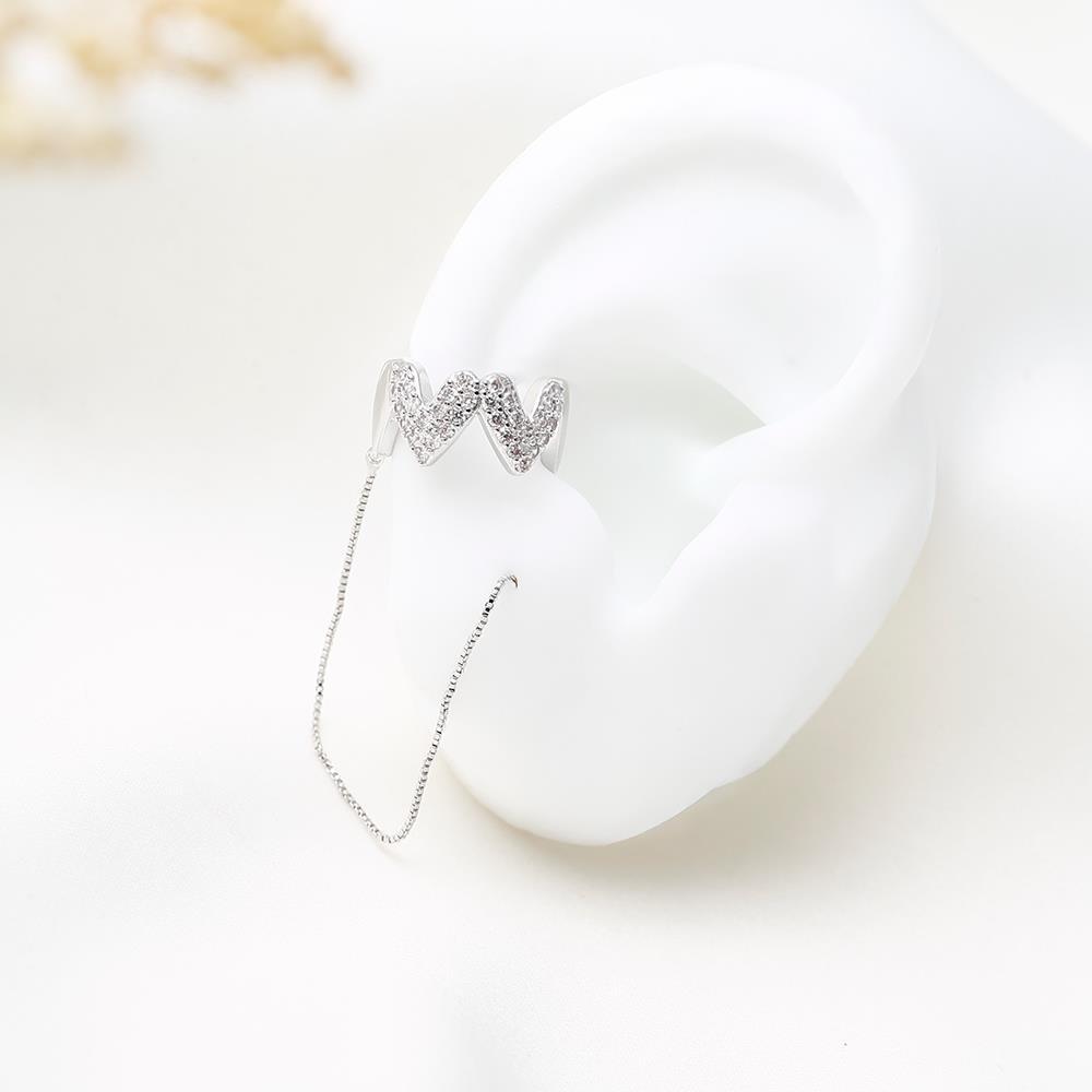 Pendiente de plata triángulo brillante