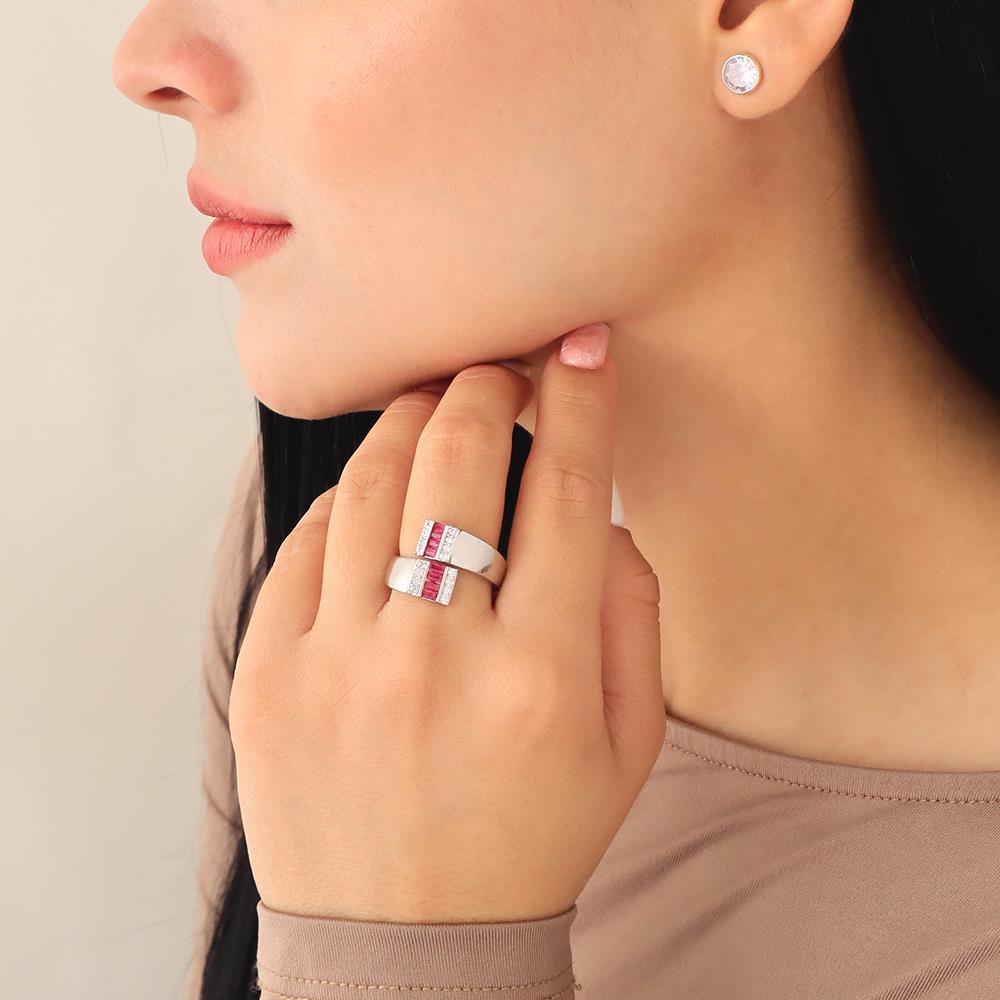 Anillo Elegante de Rodio