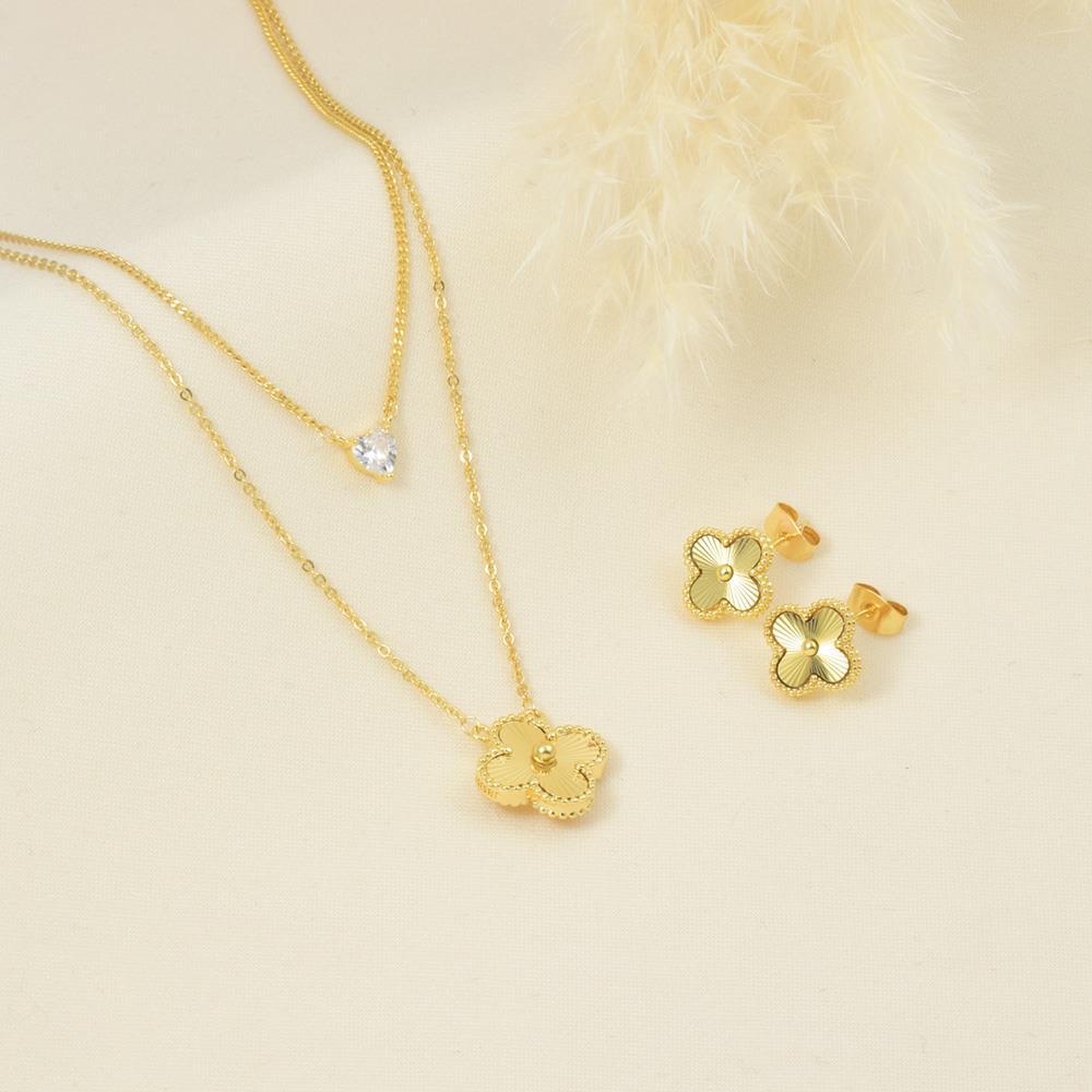 Juego de joyería dorada Flor