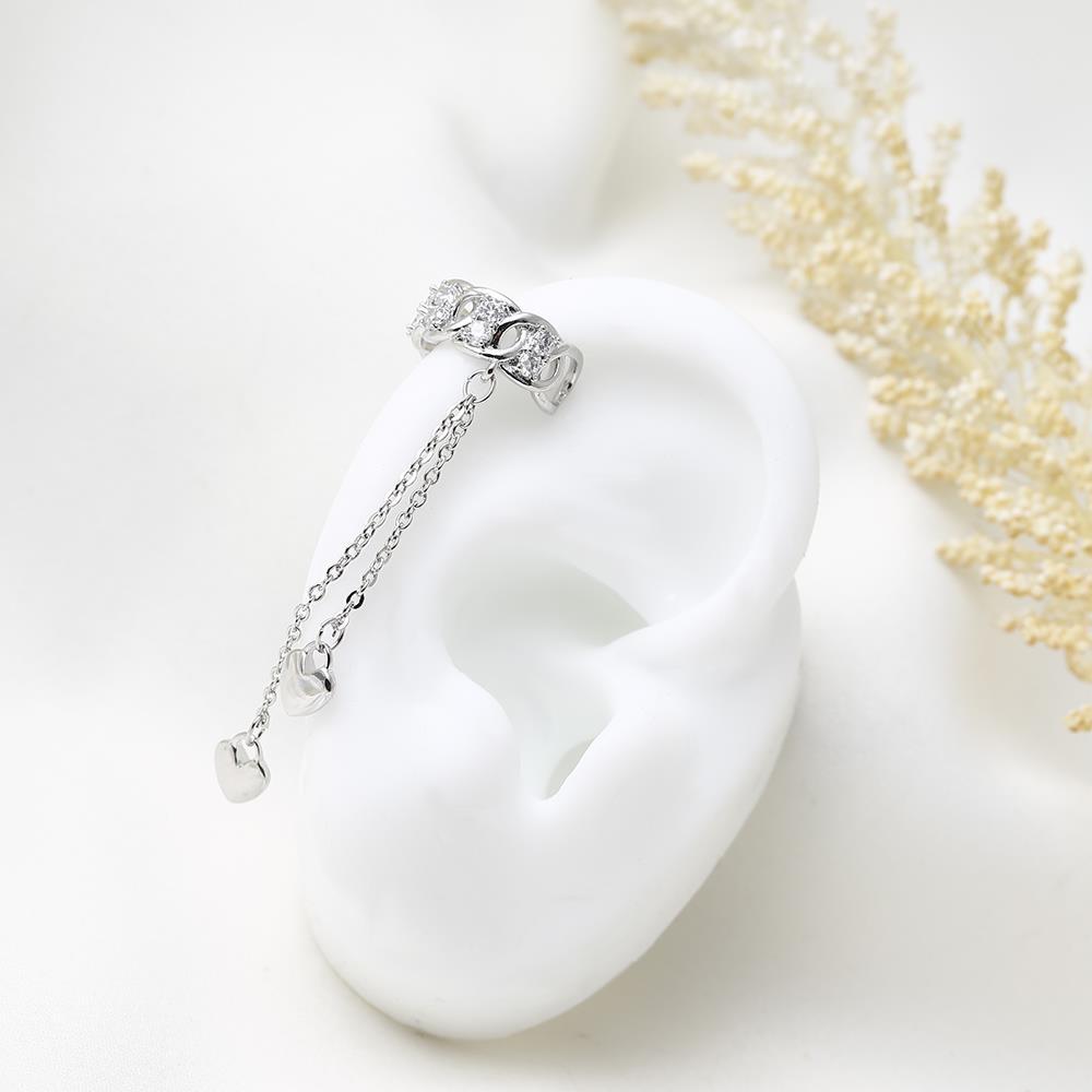 Pendiente de plata de corazón