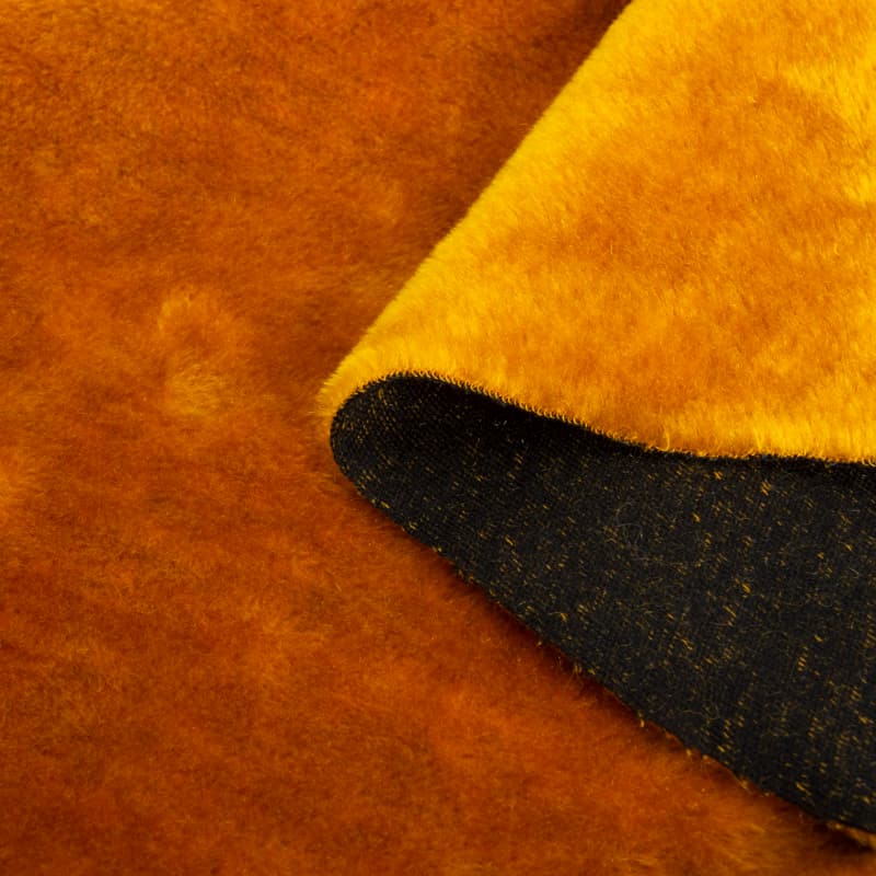 Golden Yellow Polyimide Plush & Oxidized PAN Fireproof Fabric 345 g/m²