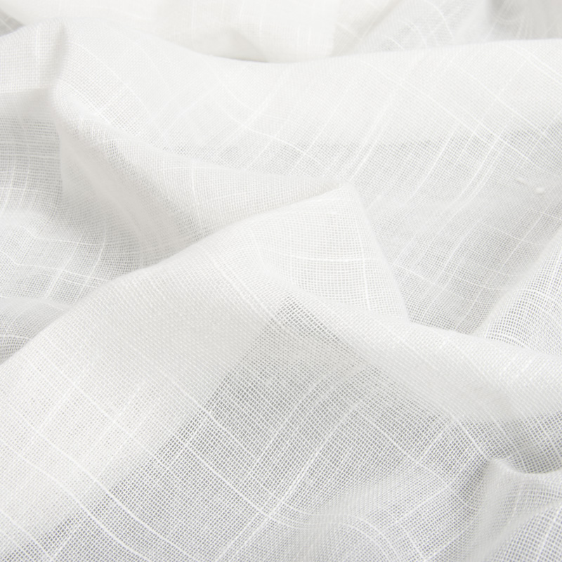 Inherent Flame Retardant Slub Yarn Sheer Fabric for Hotel Drapery
