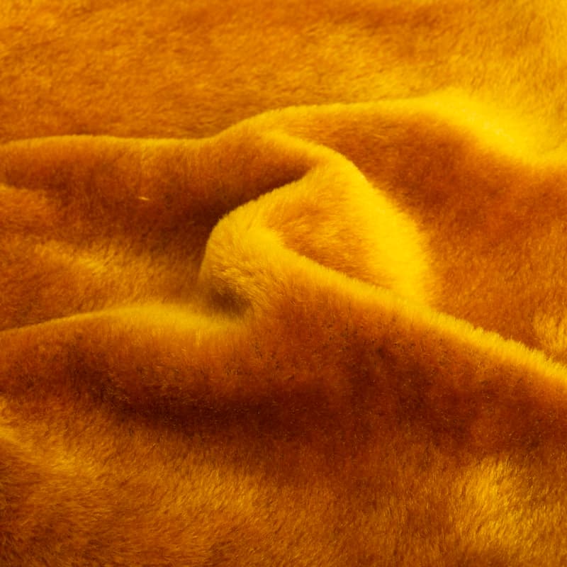Golden Yellow Polyimide Plush & Oxidized PAN Fireproof Fabric 345 g/m²