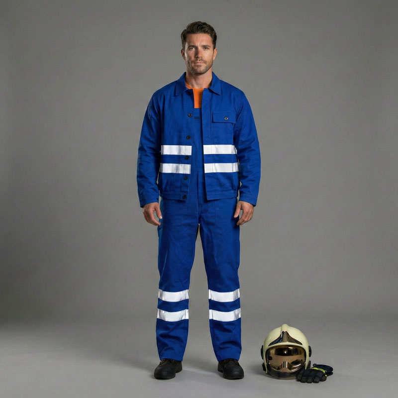 Cotton Flame Retardant Coverall Anti-Static with Reflective Tape North