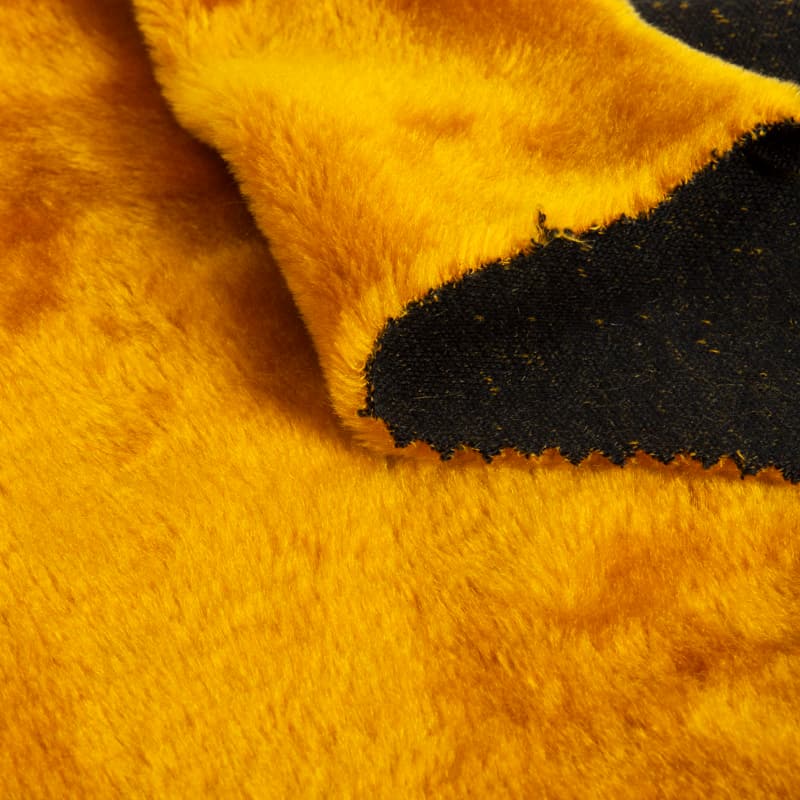 Golden Yellow Polyimide Plush & Oxidized PAN Fireproof Fabric 345 g/m²