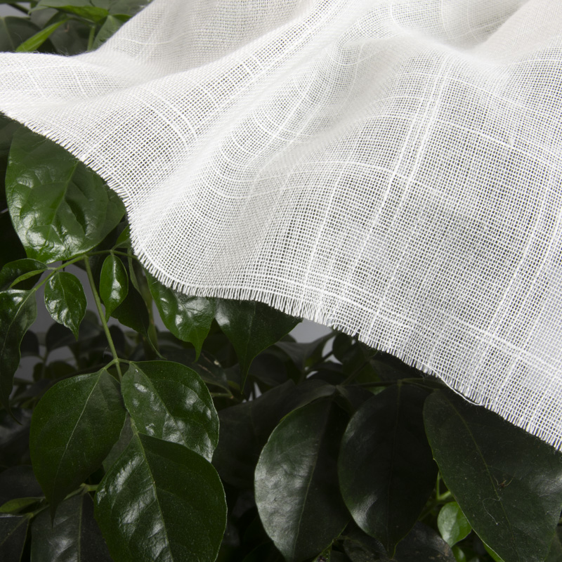 Inherent Flame Retardant Slub Yarn Sheer Fabric for Hotel Drapery