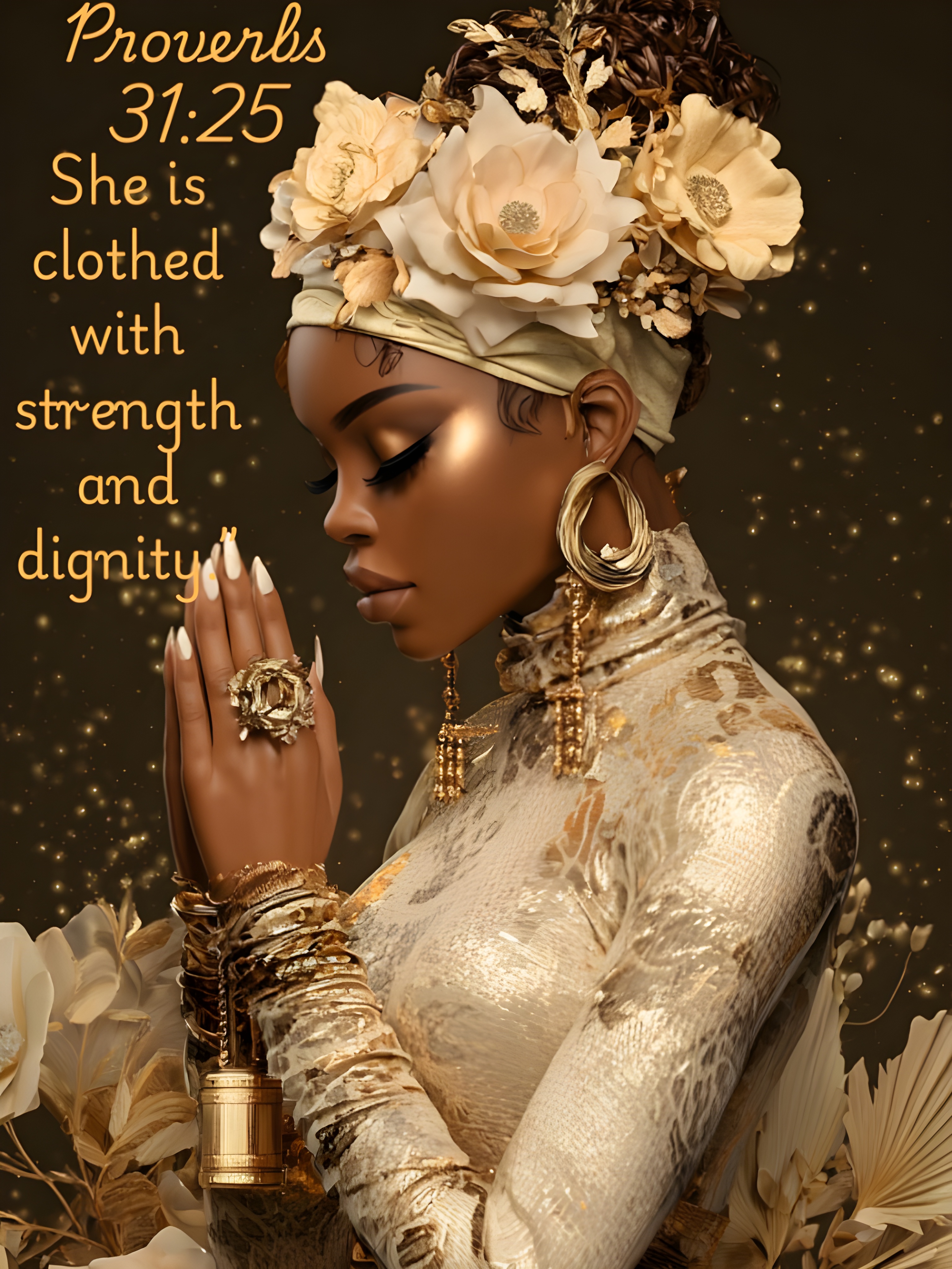 Proverbs 31:25 Digital Art Print