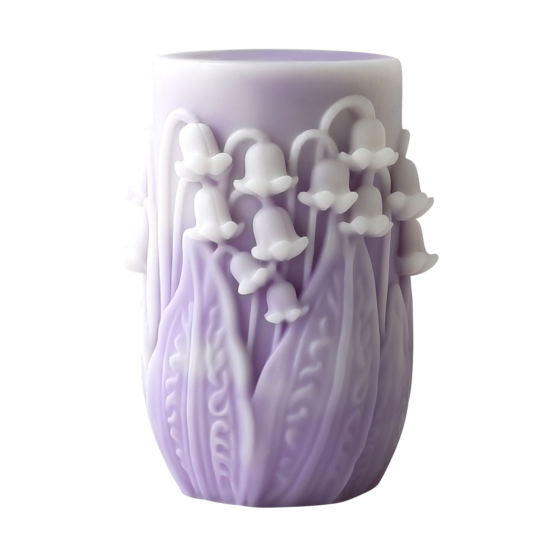 Lily of the Valley Carved Candle Set