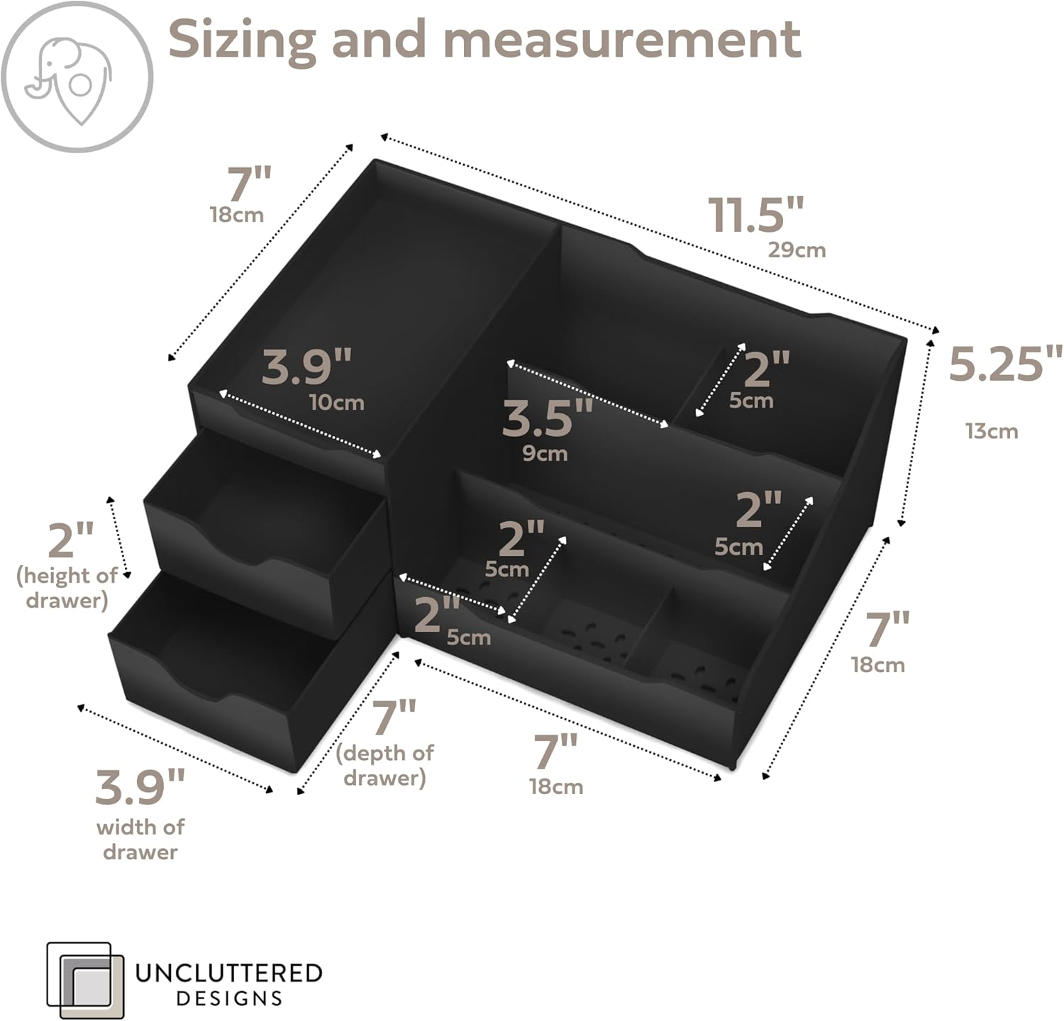 Minimal bathroom organiser