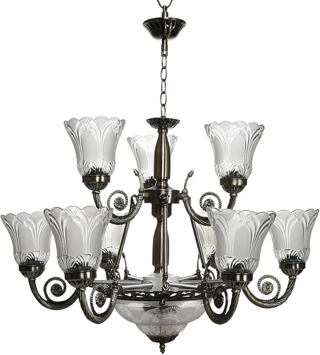 Elegant Flower Glass Chandelier