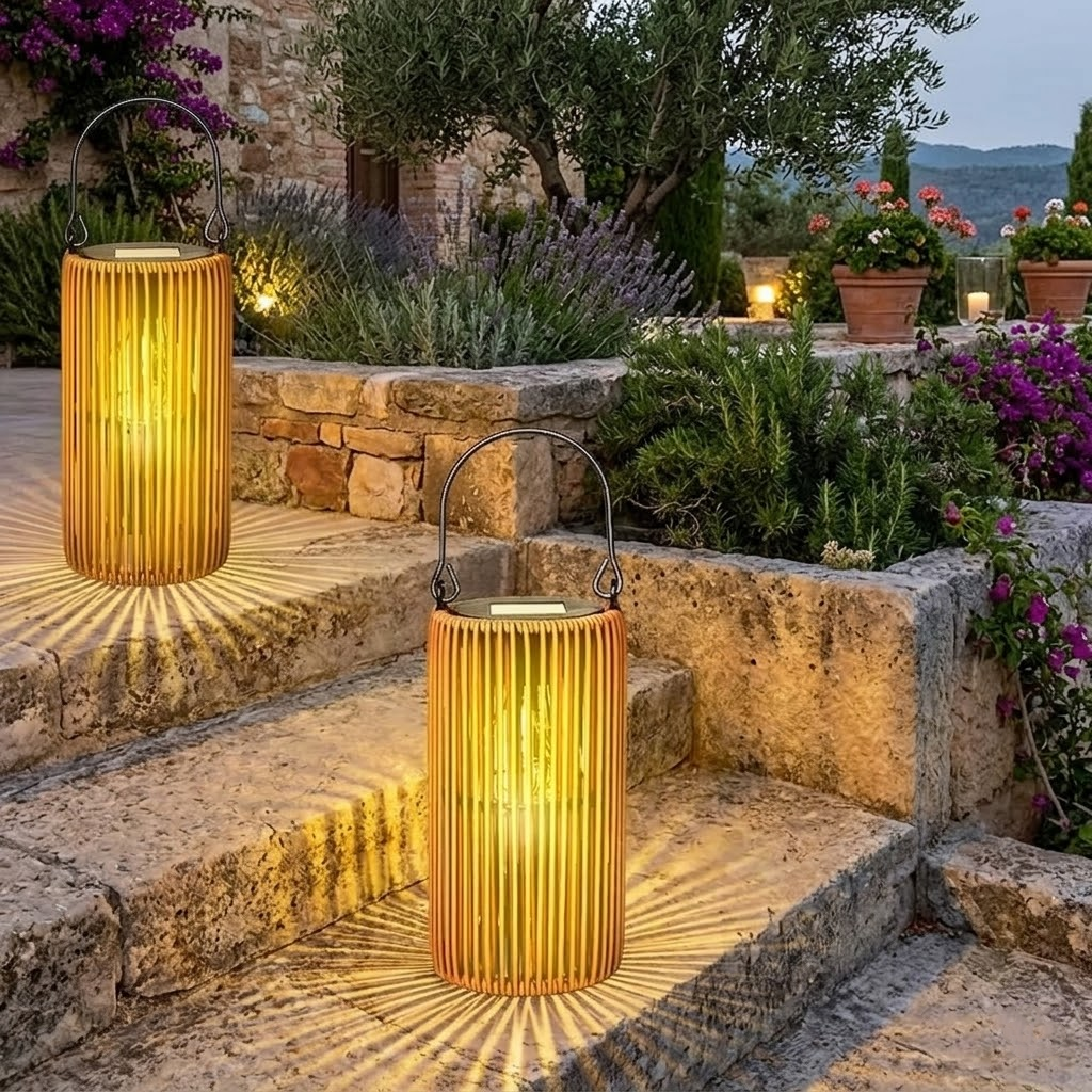 Wholesale Outdoor Rattan Solar Lantern - IP65 Waterproof Decorative Hanging Garden Light for Patio & Landscape