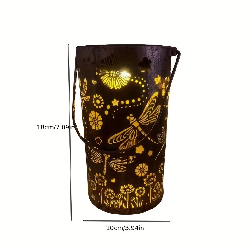Solar Glow LanternWholesale Iron Solar Cylinder Lantern - Decorative Outdoor Waterproof Hanging Garden Light